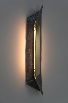 Cast Aluminum and Brass "Gallium" Sconce by Arcana
