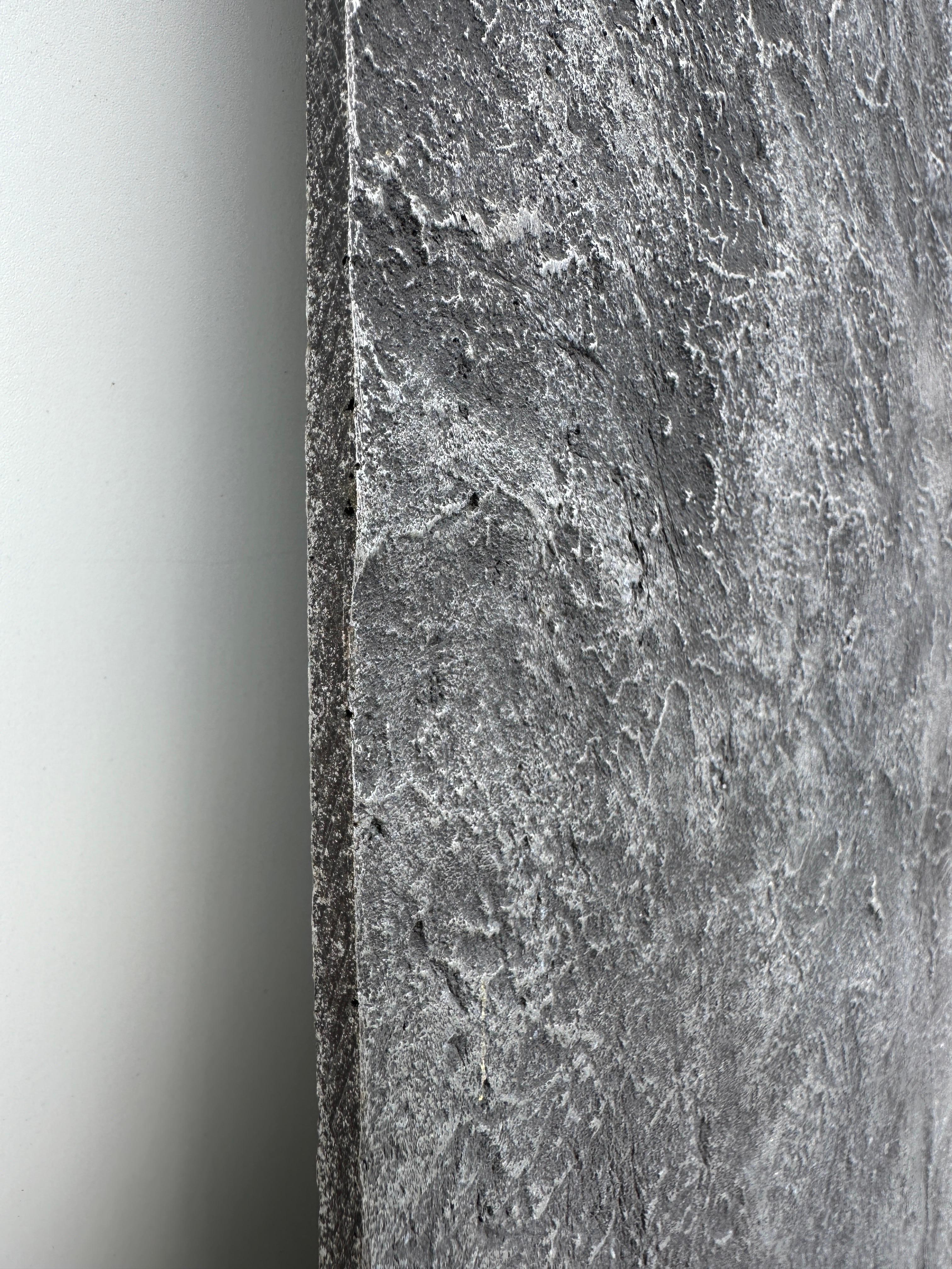 Panneau de porte brutaliste en aluminium moulé avec poignée en vente 3