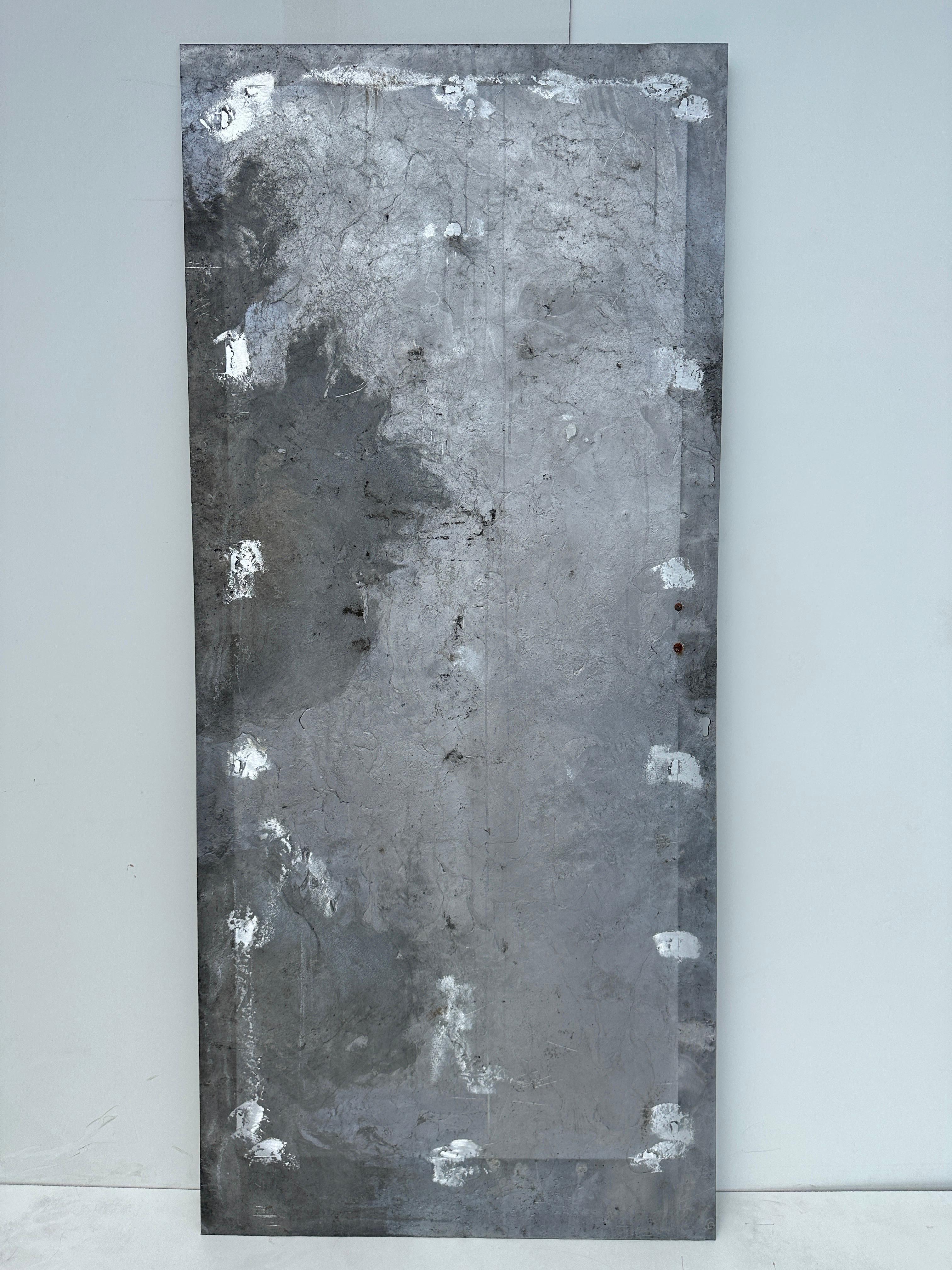 Cast Aluminum Brutalist Door Panel with Handle For Sale 10