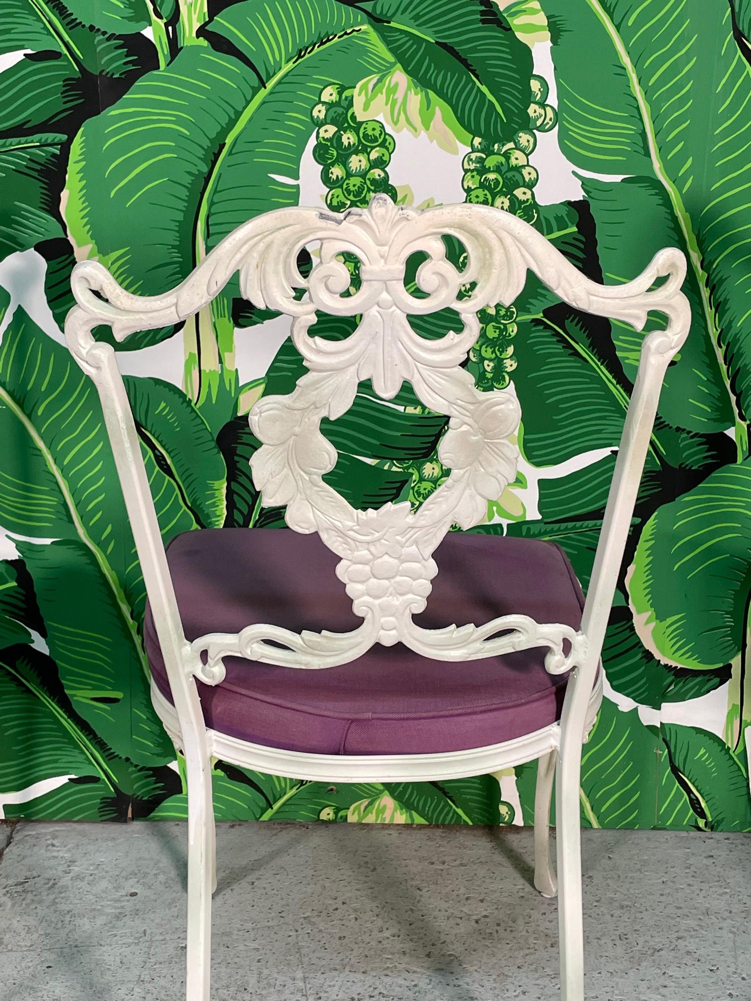 Cast Aluminum Garden Chairs by Molla of Italy, Set of 4 For Sale at 1stDibs