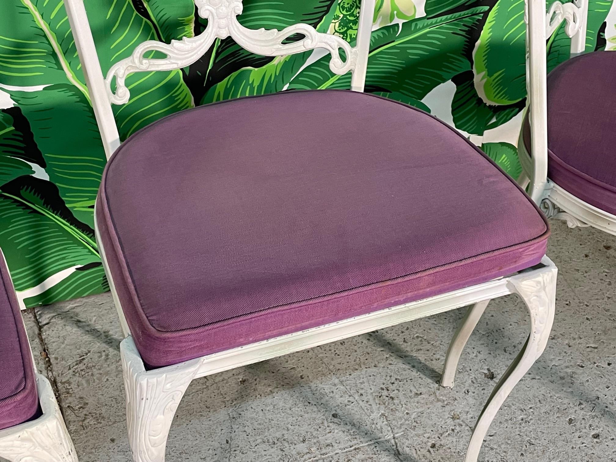 Cast Aluminum Garden Chairs by Molla of Italy, Set of 4 For Sale at 1stDibs