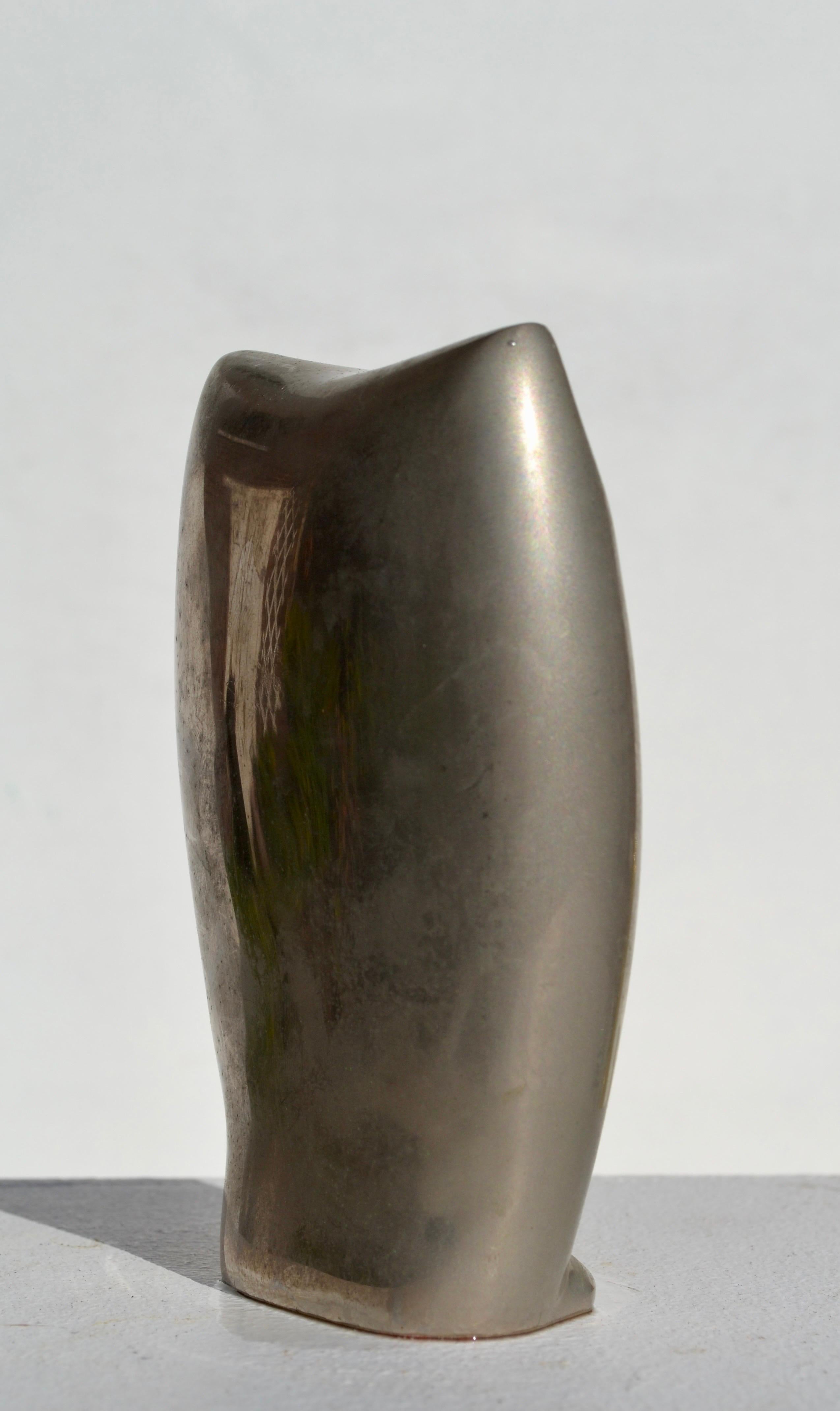 Alluminio Scultura di gufo in alluminio fuso, Francia, anni '70 in vendita