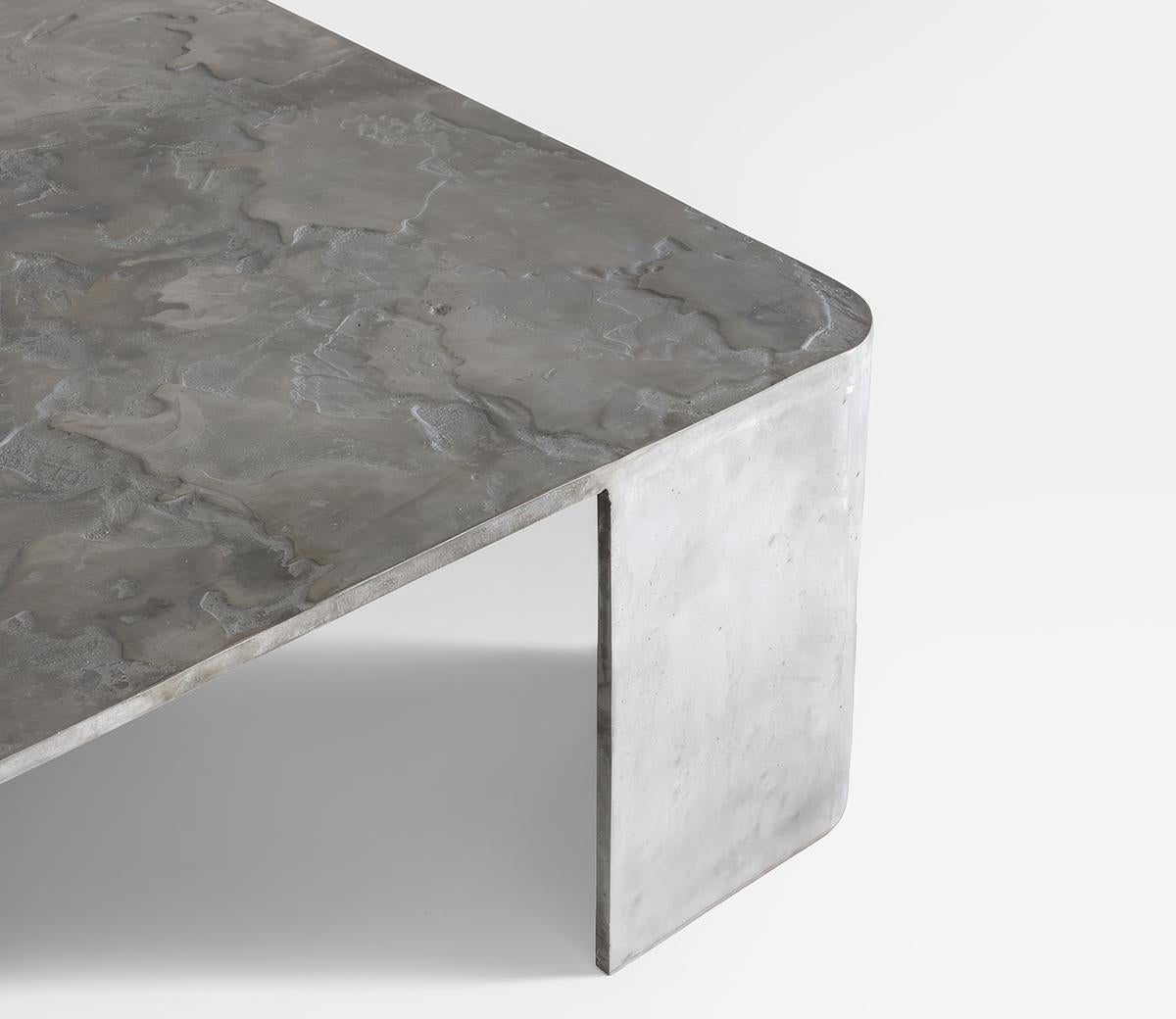 Modern Cast Aluminum Paulin Coffee Table by Ohla Studio For Sale