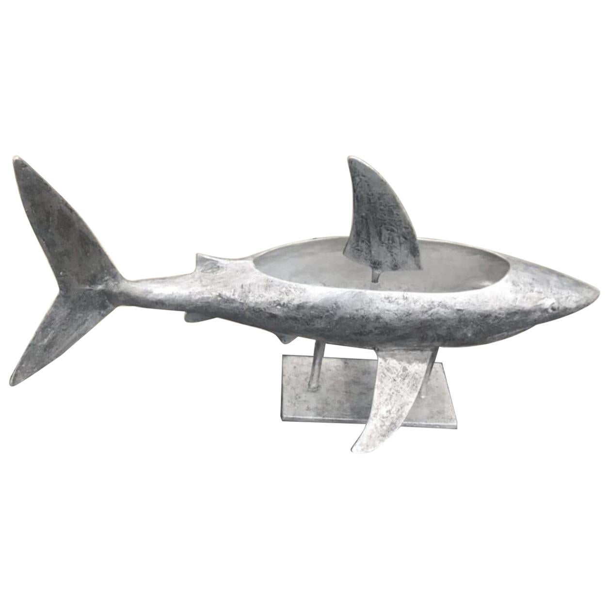 Cast Aluminum Shark Ice Container and Server