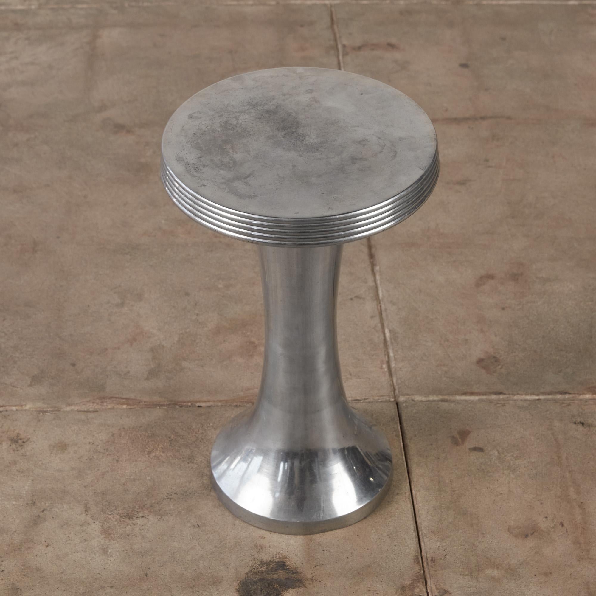Cast Aluminum Side Table In Good Condition In Los Angeles, CA
