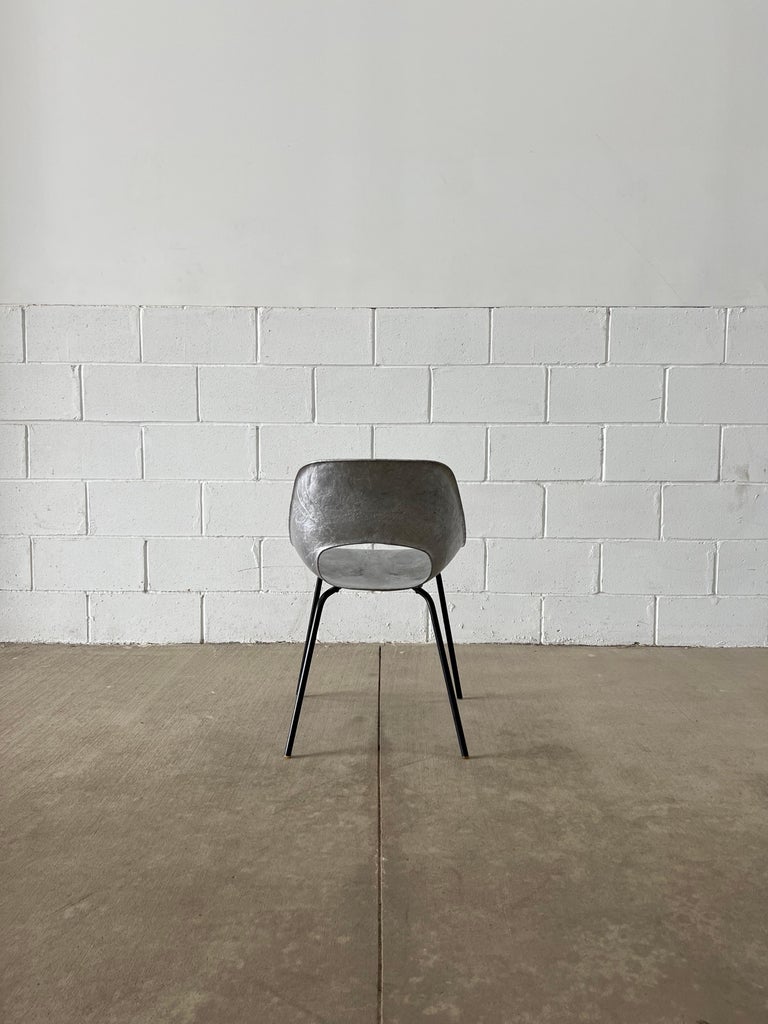 Cast Aluminum Tulipe Chairs by Pierre Guariche for Steiner, Set of