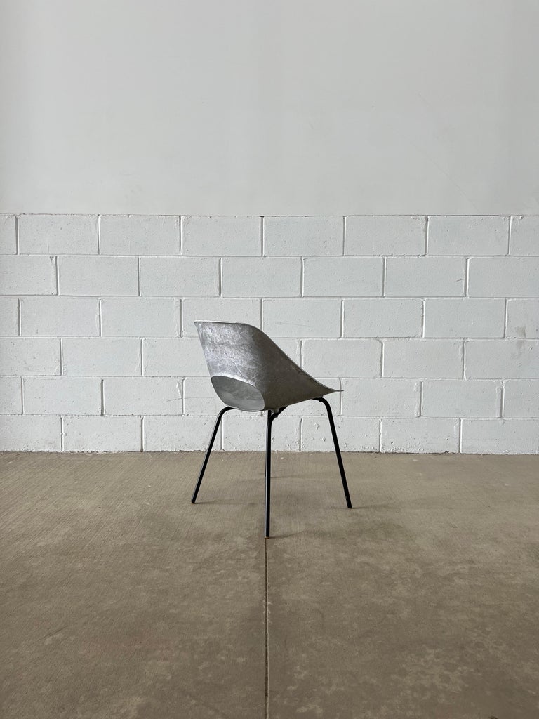 Cast Aluminum Tulipe Chairs by Pierre Guariche for Steiner, Set of