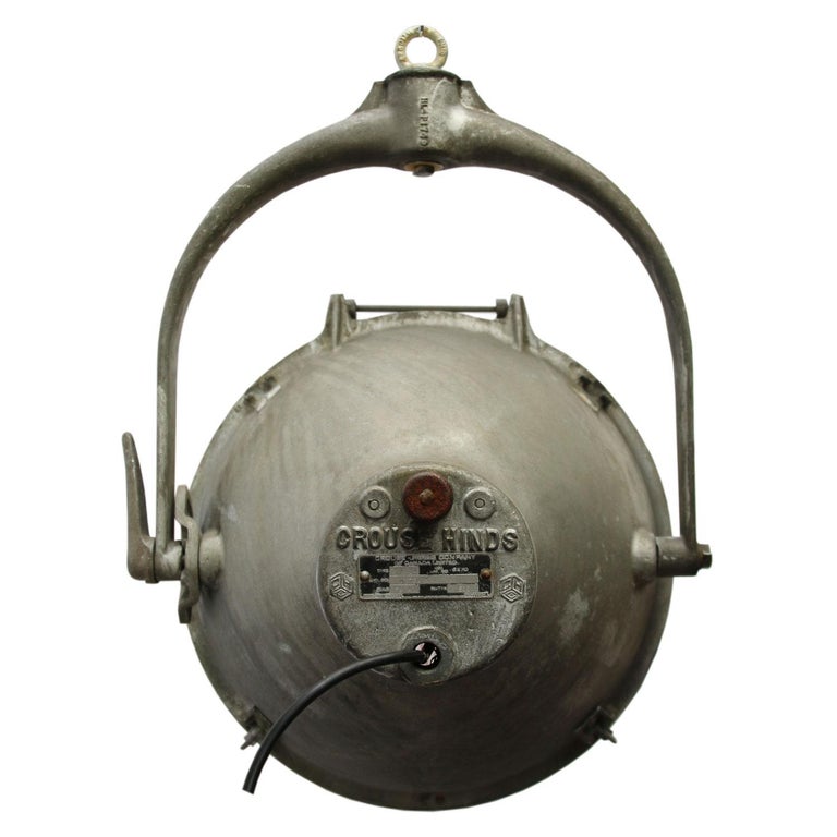 Cast Aluminum Vintage Industrial Striped Glass Crouse-Hinds Hanging ...