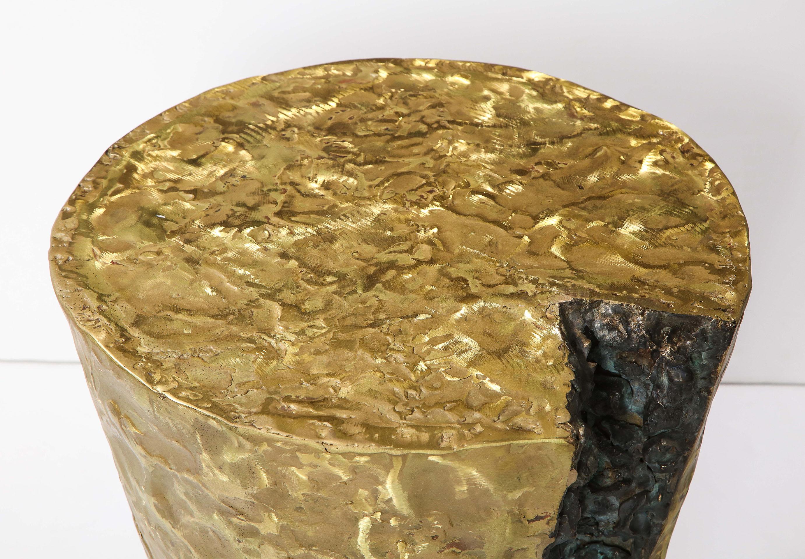 Cast and Fabricated Bronze End Table, by Silas Seandel 2