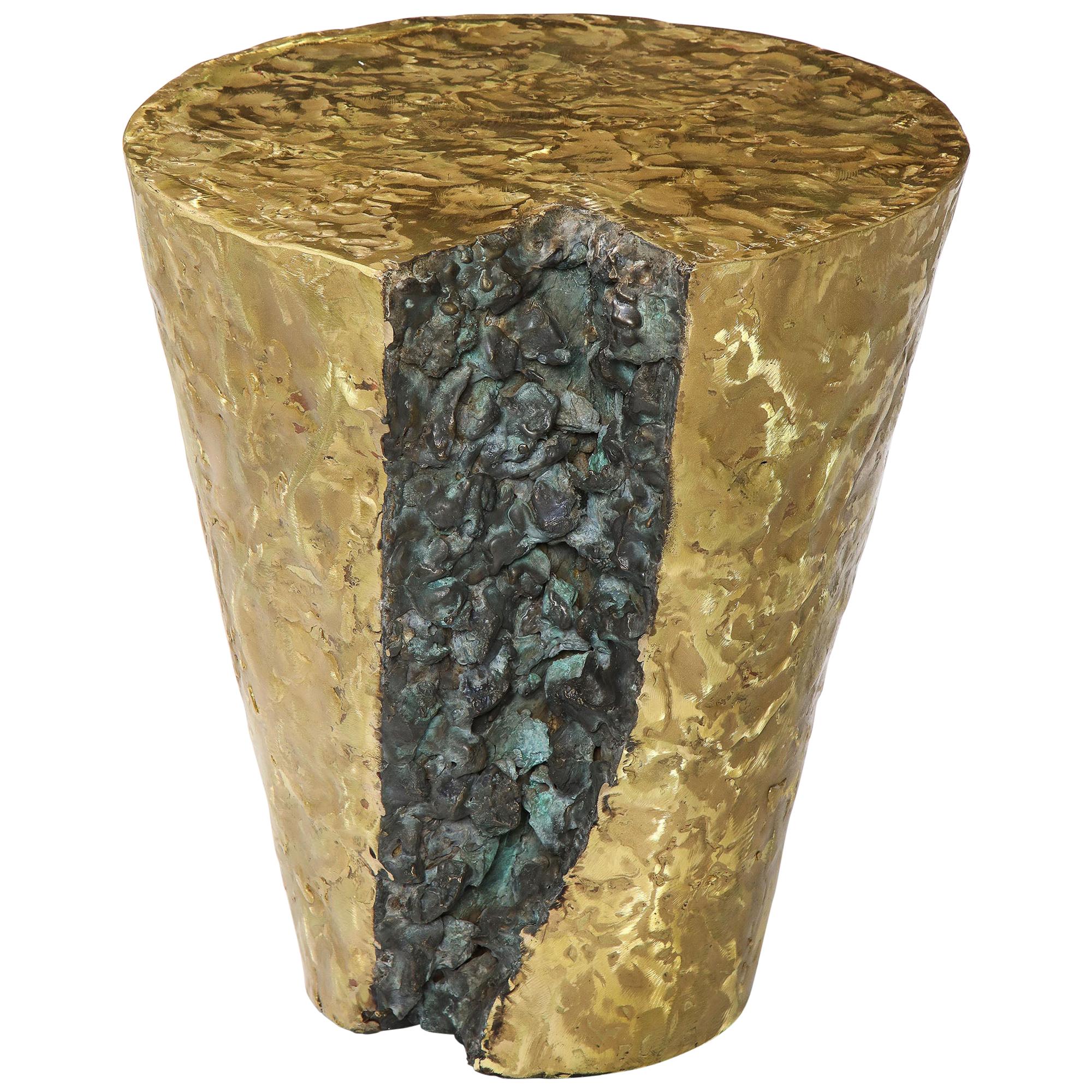 Cast and Fabricated Bronze End Table, by Silas Seandel