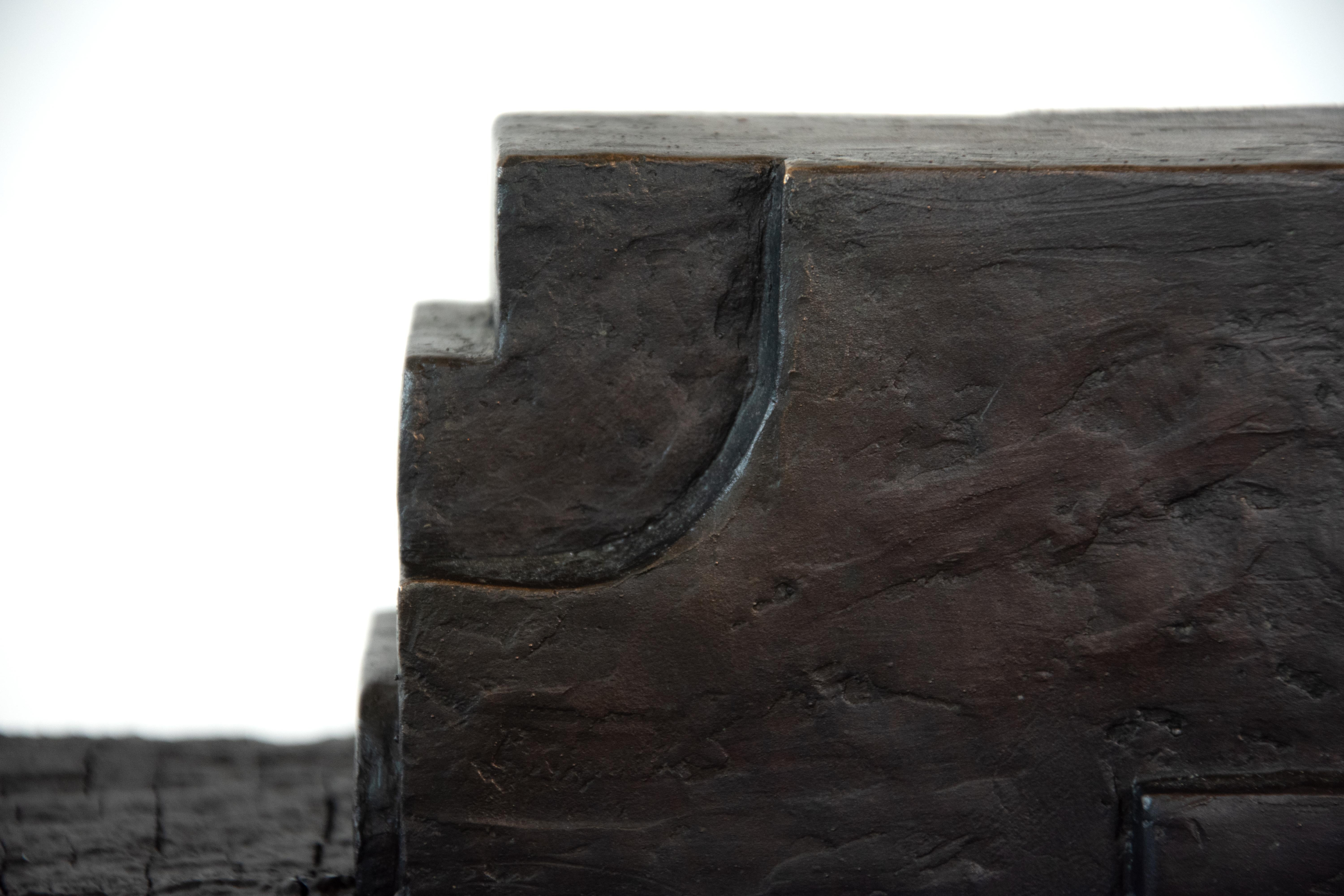Tedesco Cast and Patinated Bronze Mono Sculpture by Eichkorn in vendita