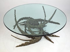 Cast and Welded Sculptural Bronze Round 'Swirl' Coffee Table by Daniel Gluck