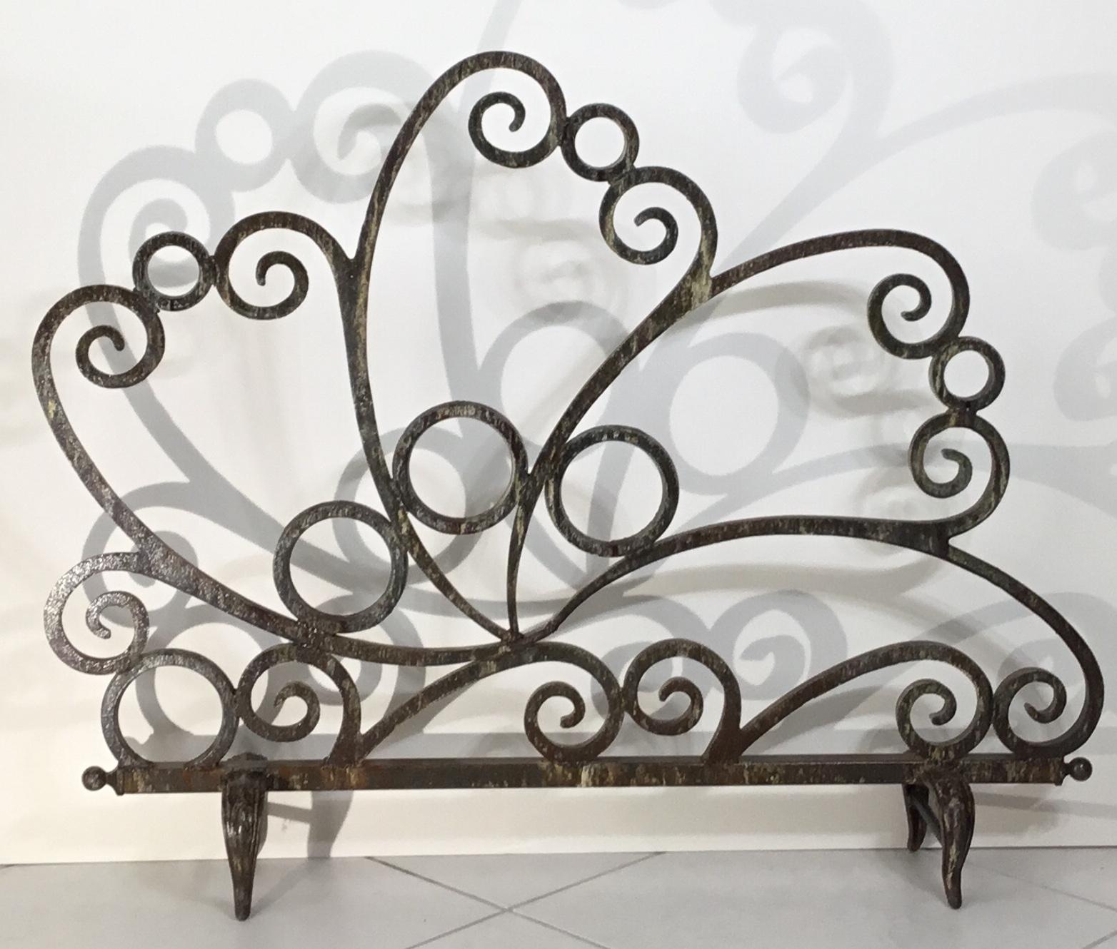 Cast and Wrought Iron Fireplace Screen 10