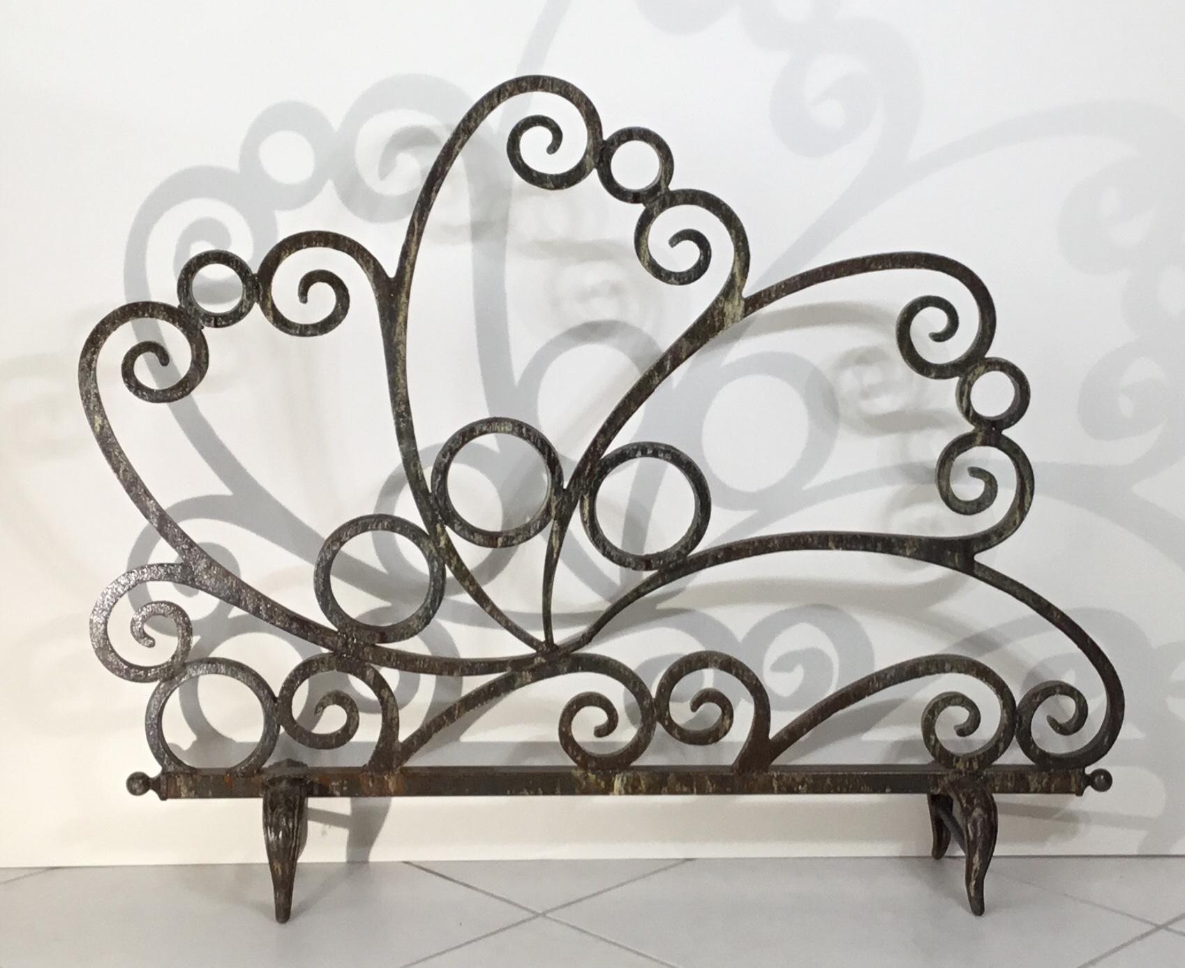Cast and Wrought Iron Fireplace Screen 11