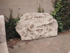 Cast Bas Relief Architectural Depicting Cherubs Making Wine, France