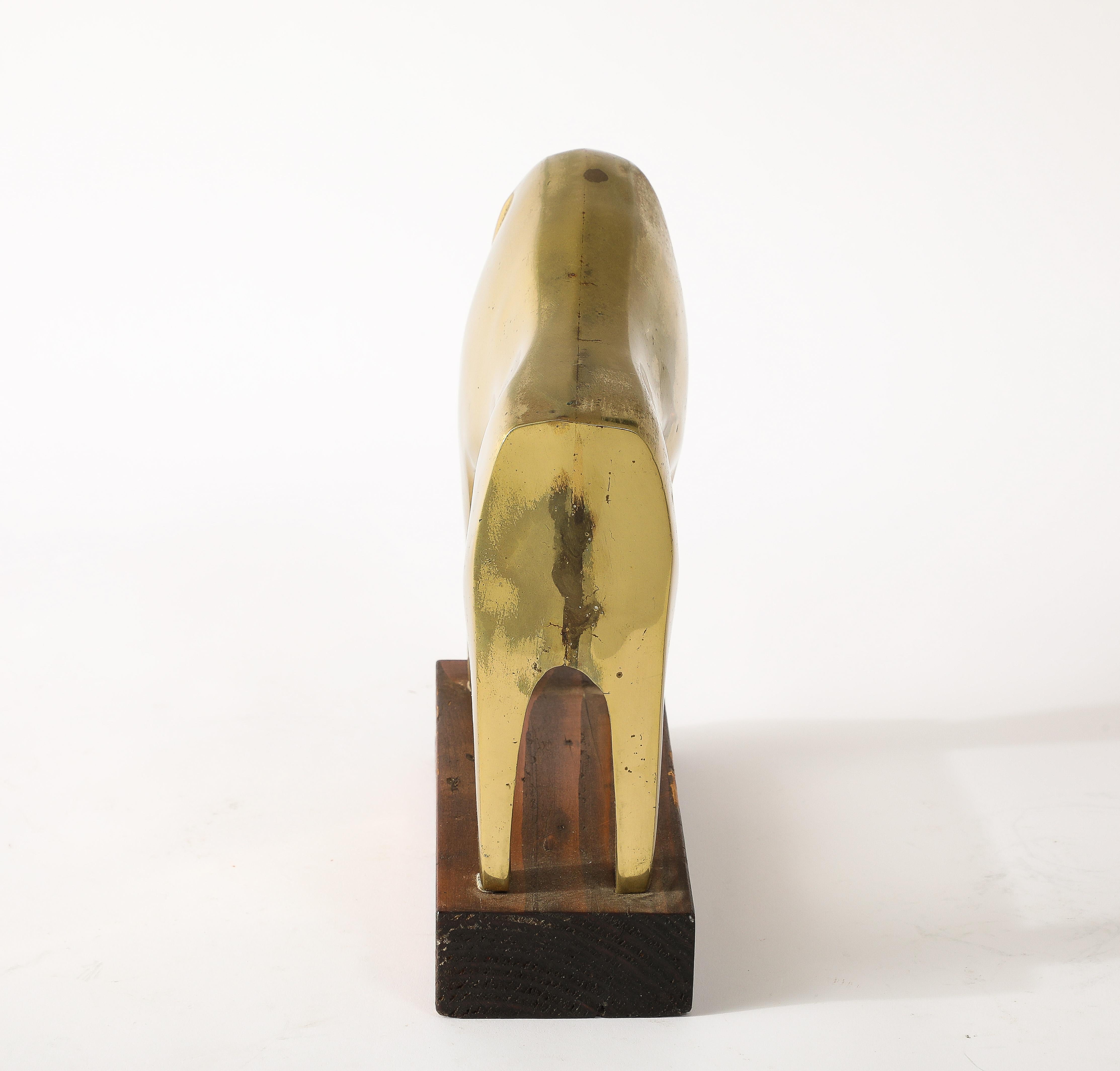 Cast Brass Abstract Ox, Korea 1960's For Sale 4