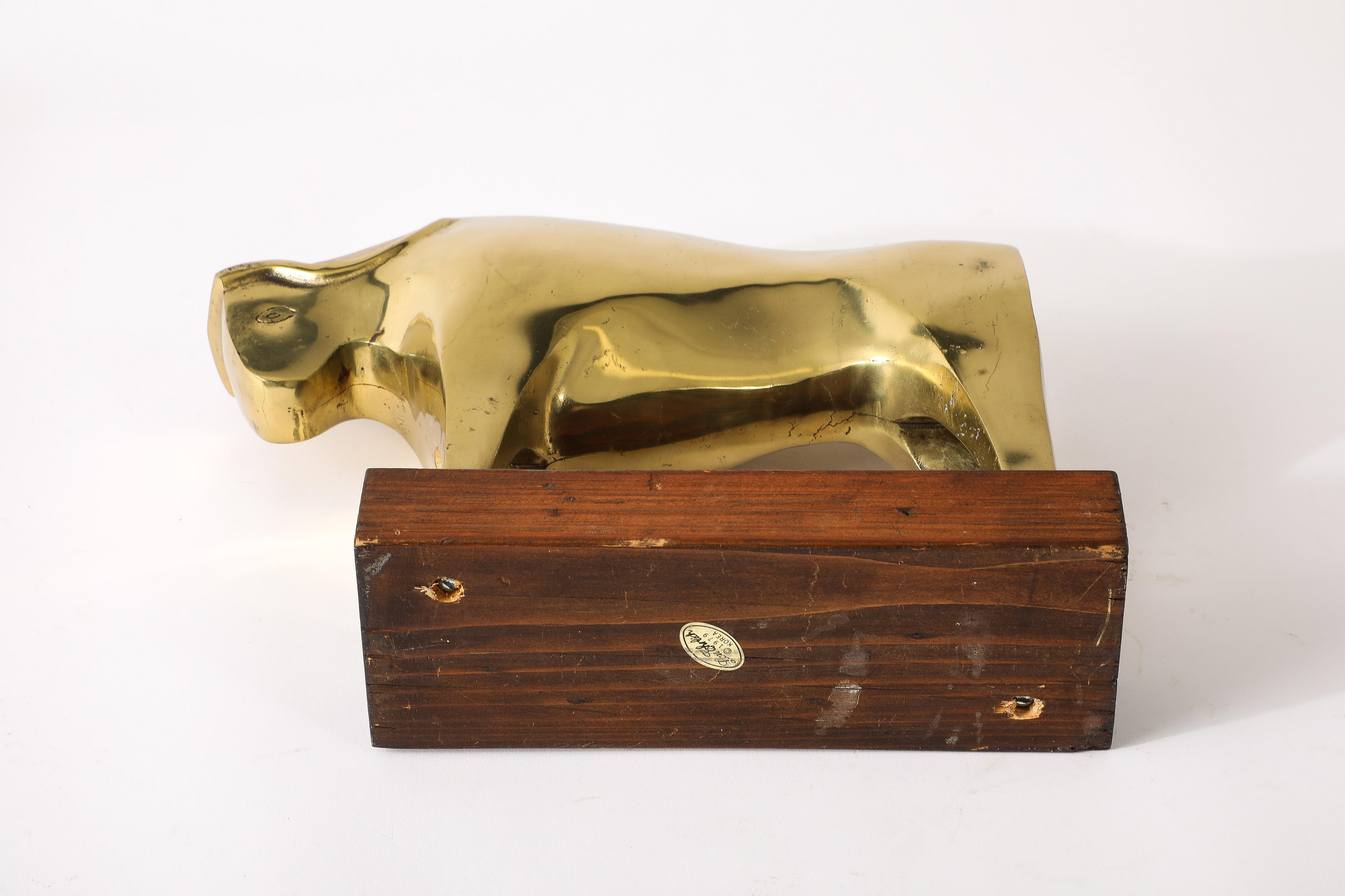 Cast Brass Abstract Ox, Korea 1960's For Sale 6