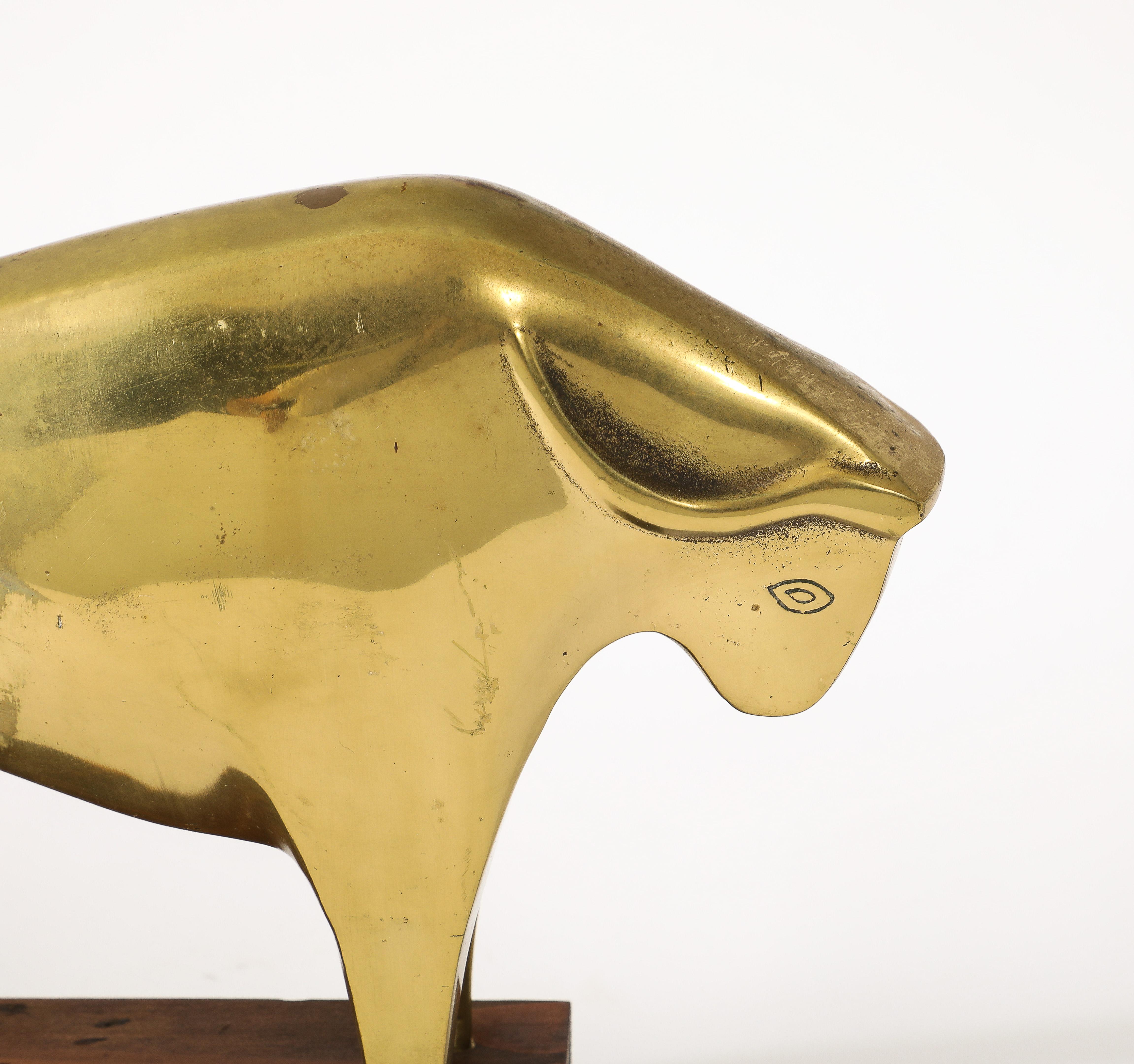 Cast Brass Abstract Ox, Korea 1960's For Sale 2