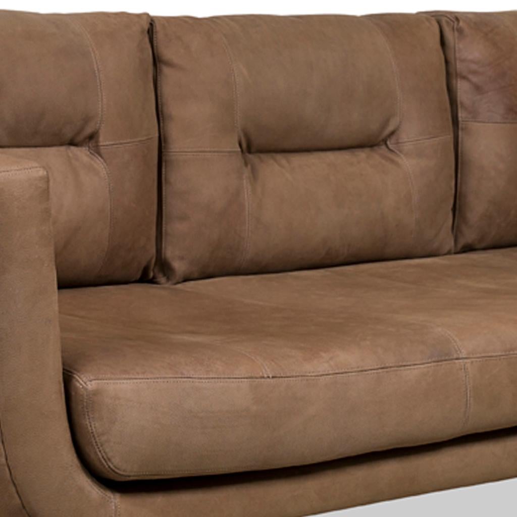 Primal Sofa aus gegossenem Messing und Leder von Egg Designs (Moderne) im Angebot