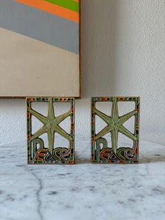 Cast Brass Bookends, Israel 1967