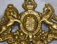 Cast Brass Coat of Arms Wall Mount Plaque