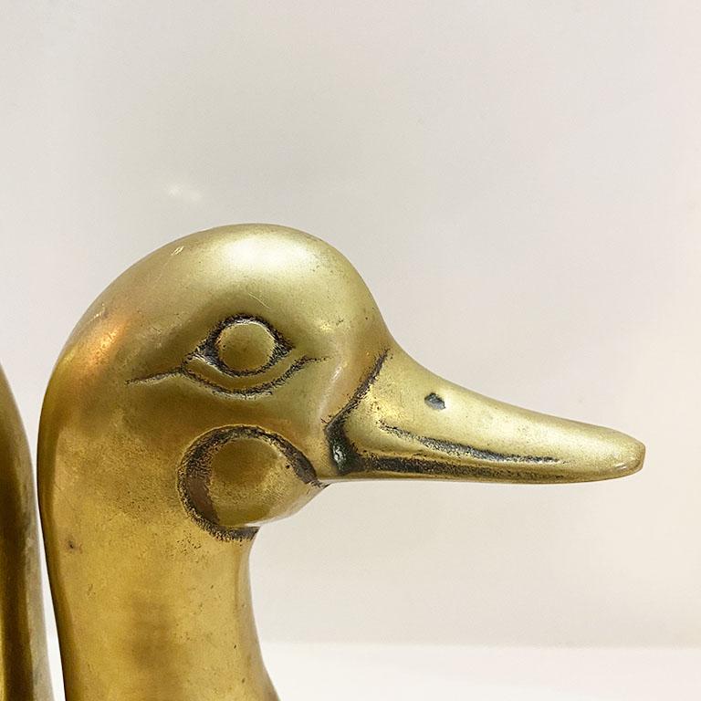 brass duck head bookends