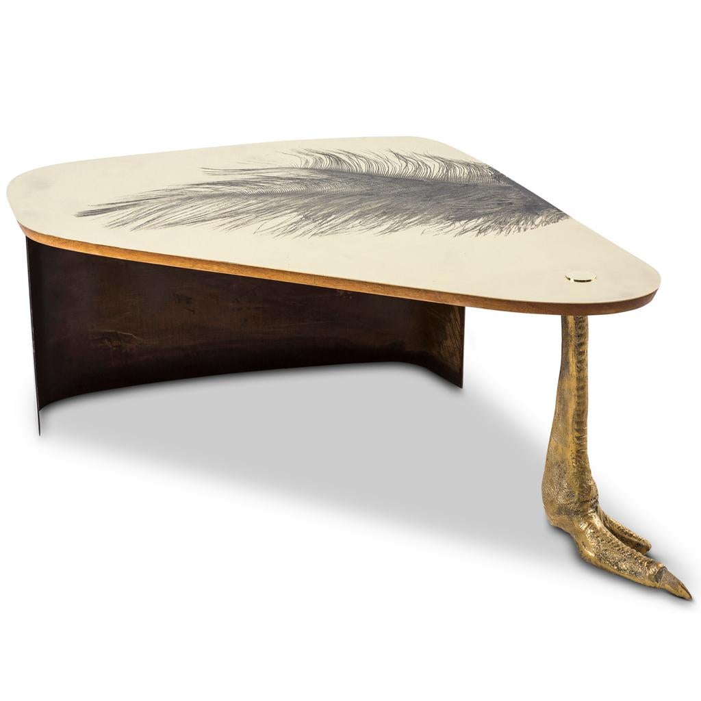 The Ostrich coffee table is part of the Primal collection designed by Egg Designs and manufactured in South Africa.
This high end, contemporary and bespoke coffee table is evidence of Egg's unique perspective in African furniture design.
The