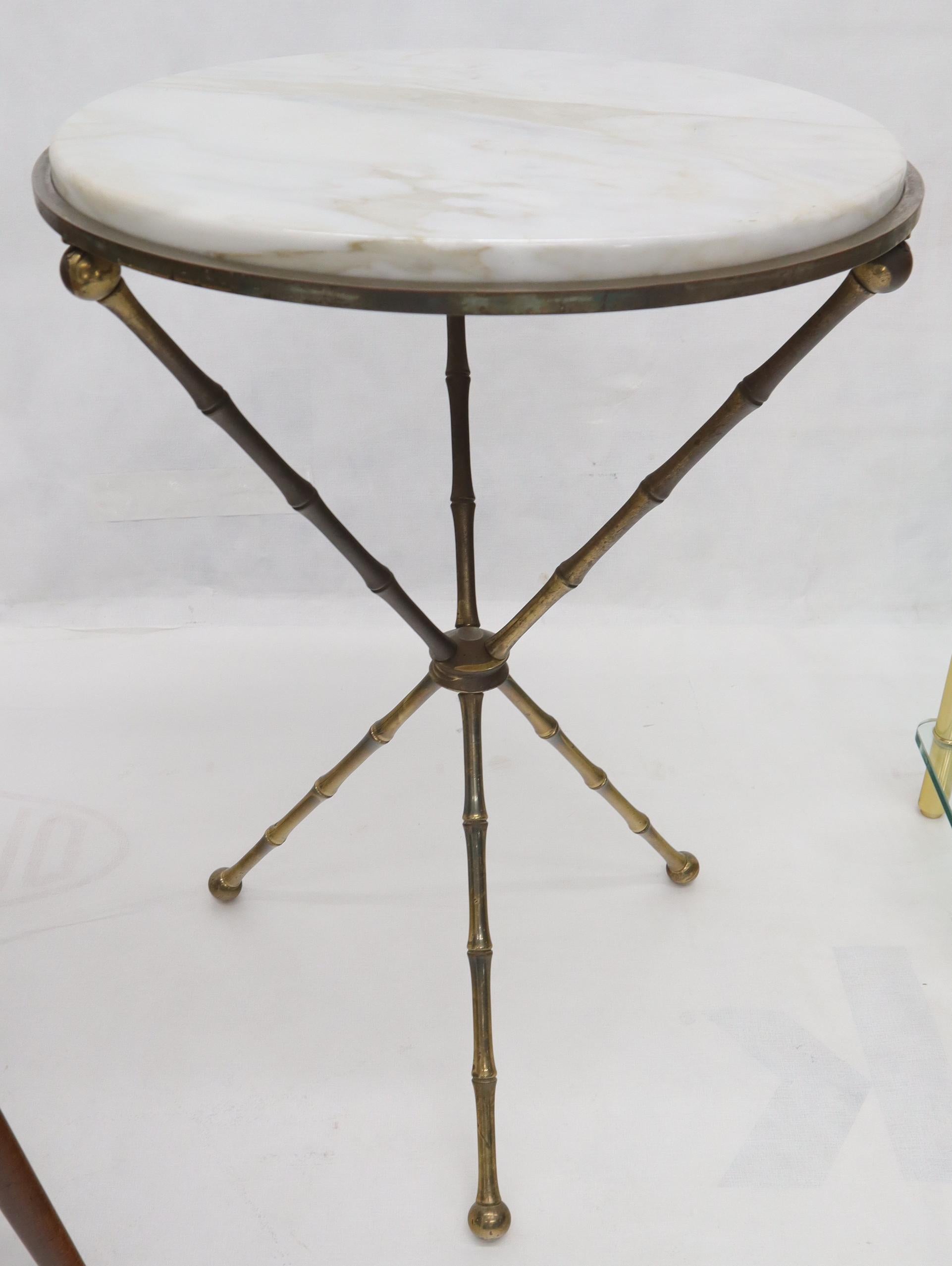 marble top tri leg side table