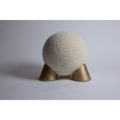 Contemporary Cast Gold Brass Fur Atlas Stool by Pietro Franceschini