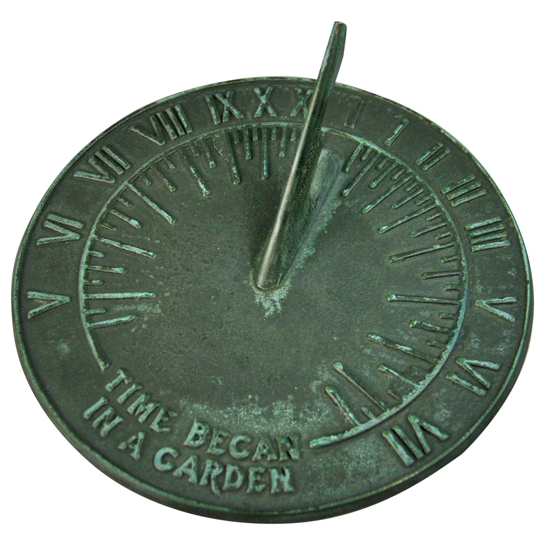 Cast Brass Garden Sundial