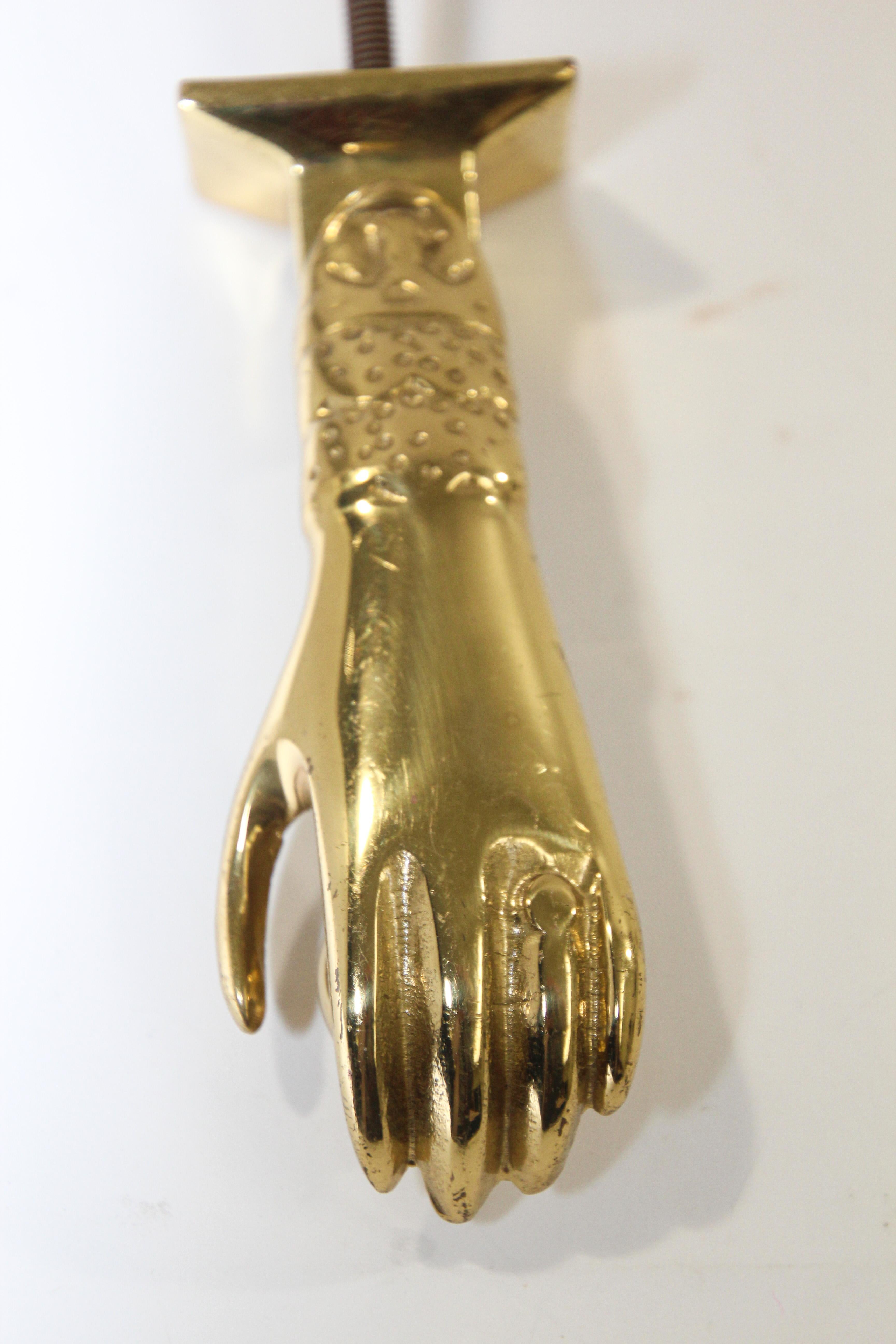 Cast Brass Hand Door Knocker from France at 1stDibs