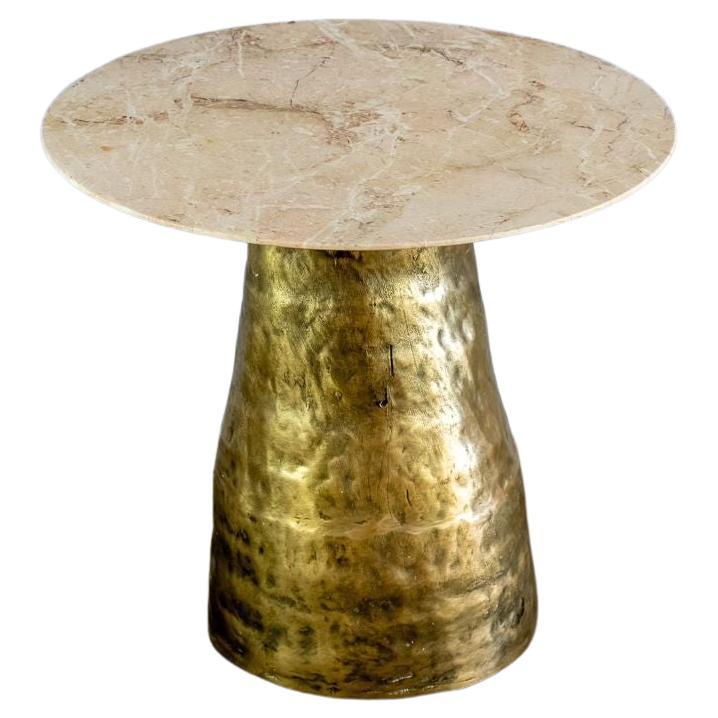 cast brass italian marble exclusive unique end table  For Sale