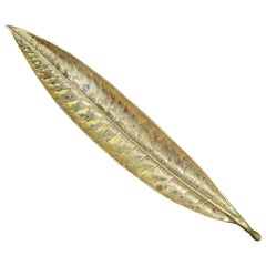 Cast Brass Leaf Dish