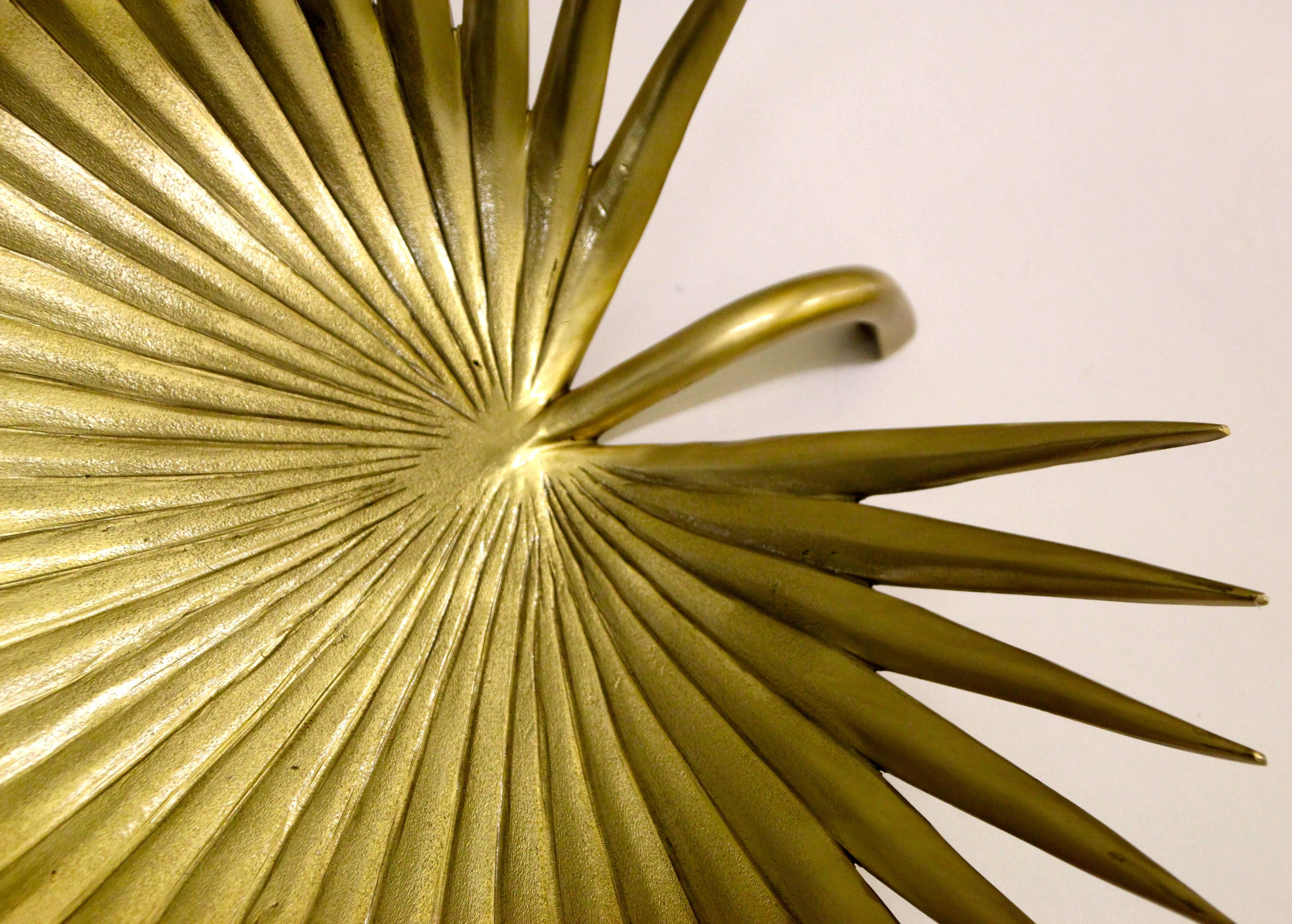 Indian Cast Brass Palm Tree Leaf Bowl