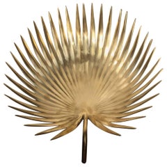 Cast Brass Palm Tree Leaf Bowl