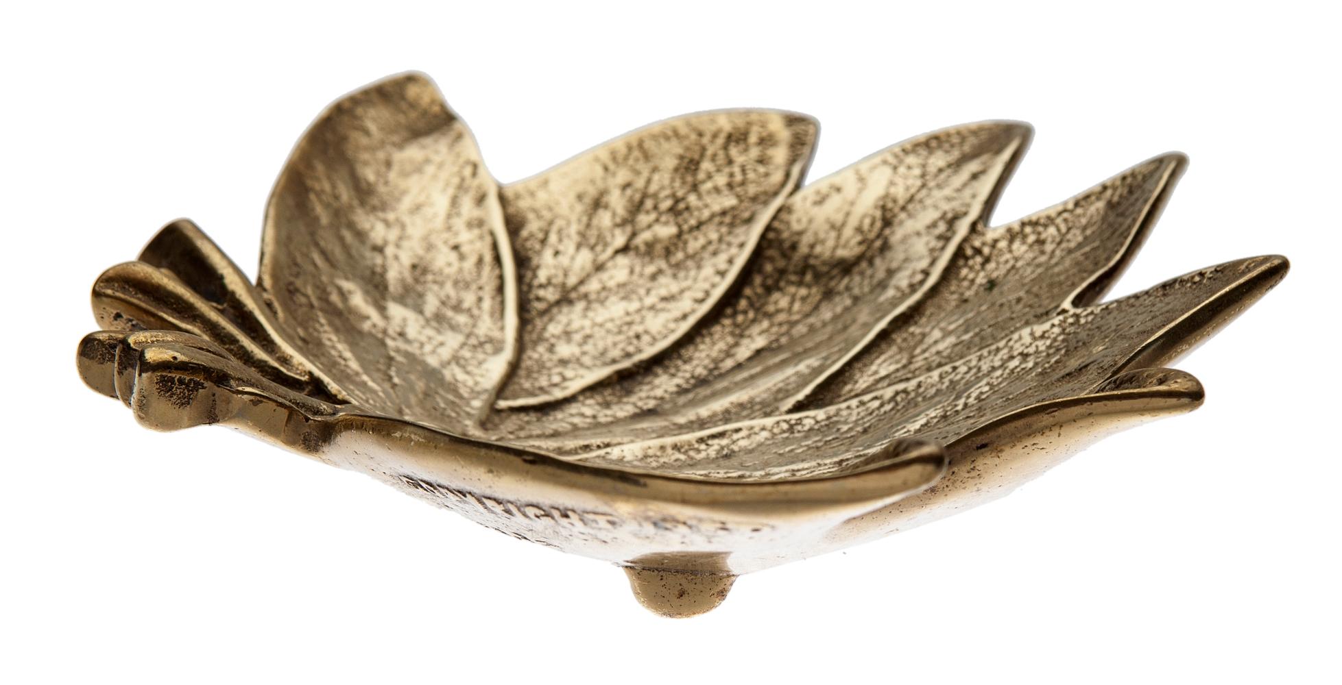 American Cast Brass Sage Leaf Tray