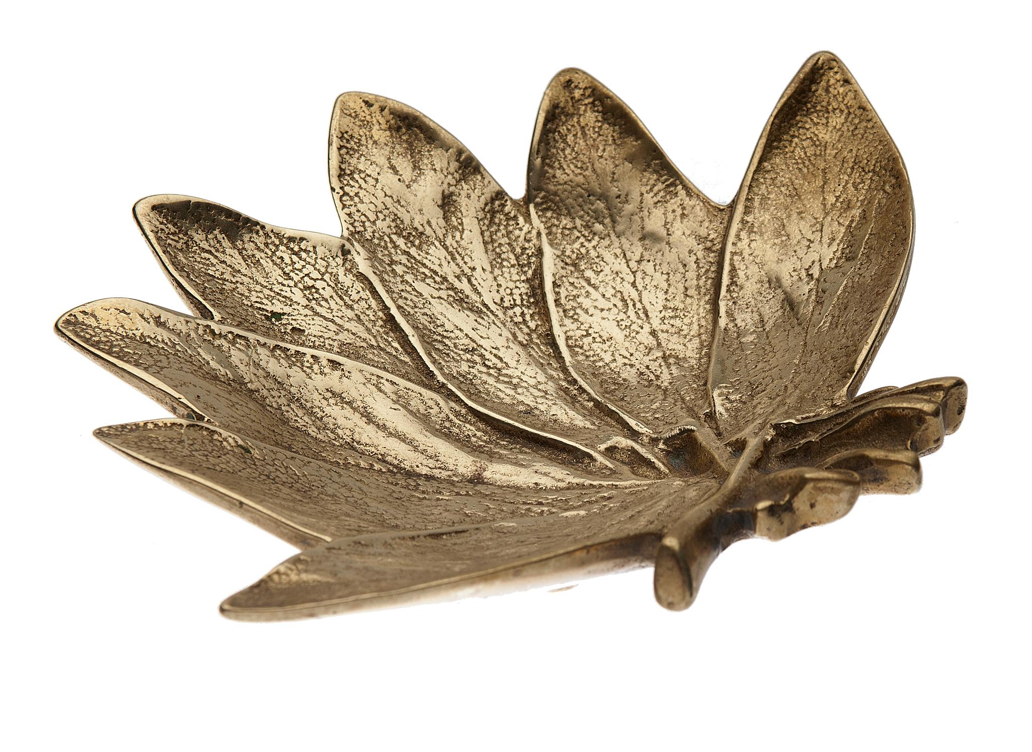 20th Century Cast Brass Sage Leaf Tray