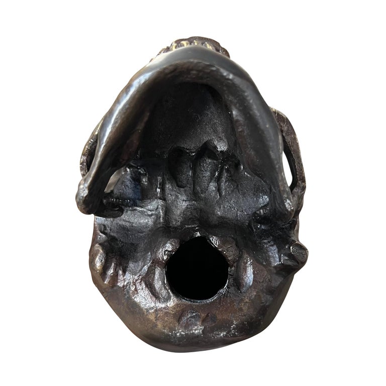 Cast Brass Skull For Sale at 1stDibs