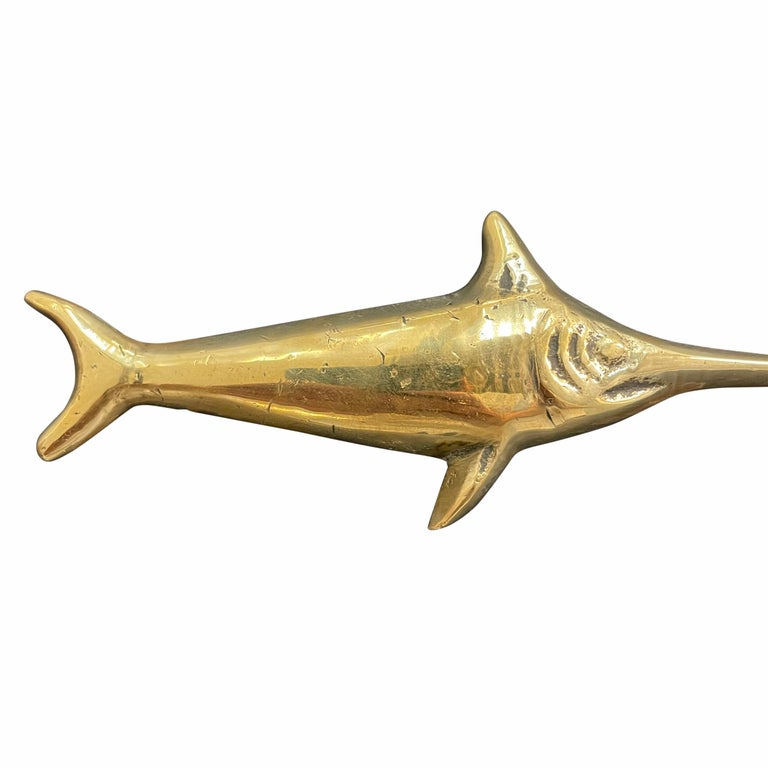 Cast Brass Swordfish Letter Opener For Sale at 1stDibs
