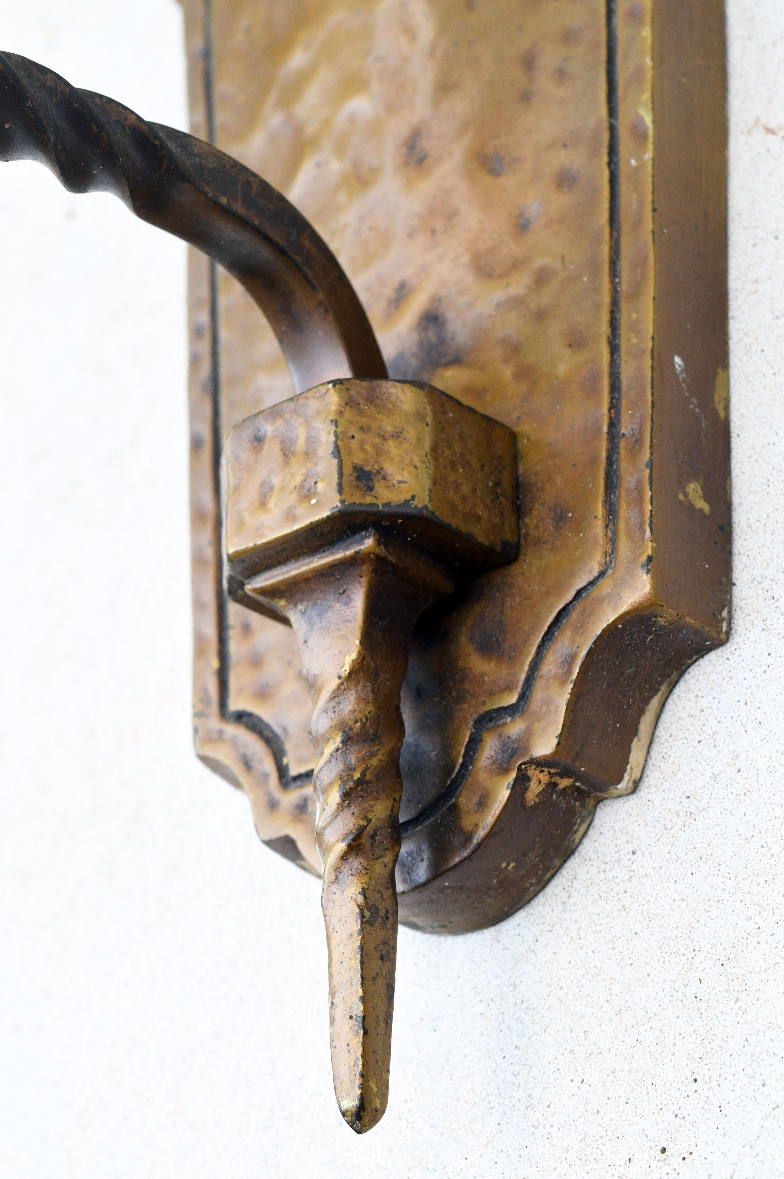 American Cast Brass Tudor Sconce, Quantity Available