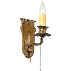 Cast Brass Tudor Sconce, Quantity Available