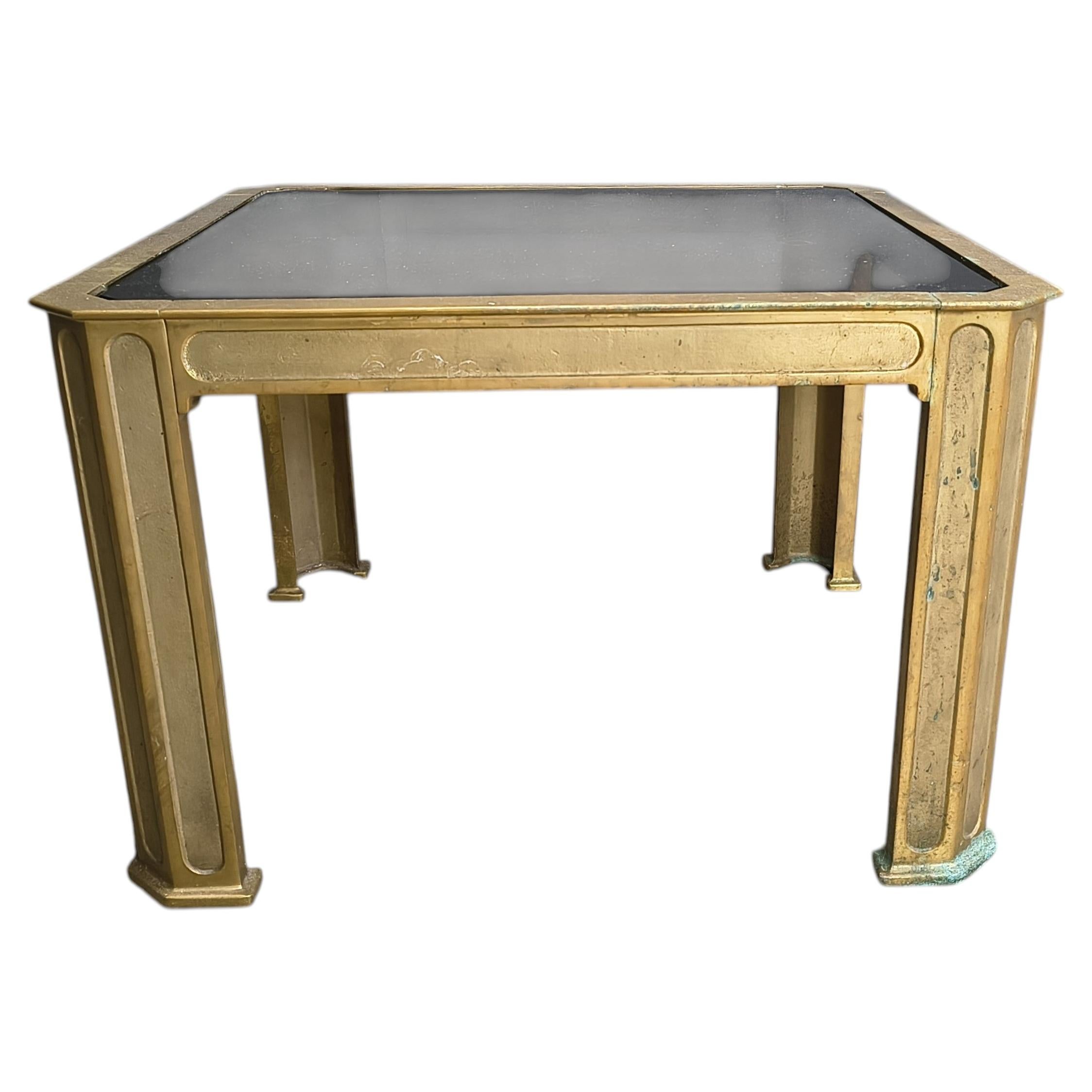 Cast Bronze 1970s Brutalist Side Tables by Peter van Heeck