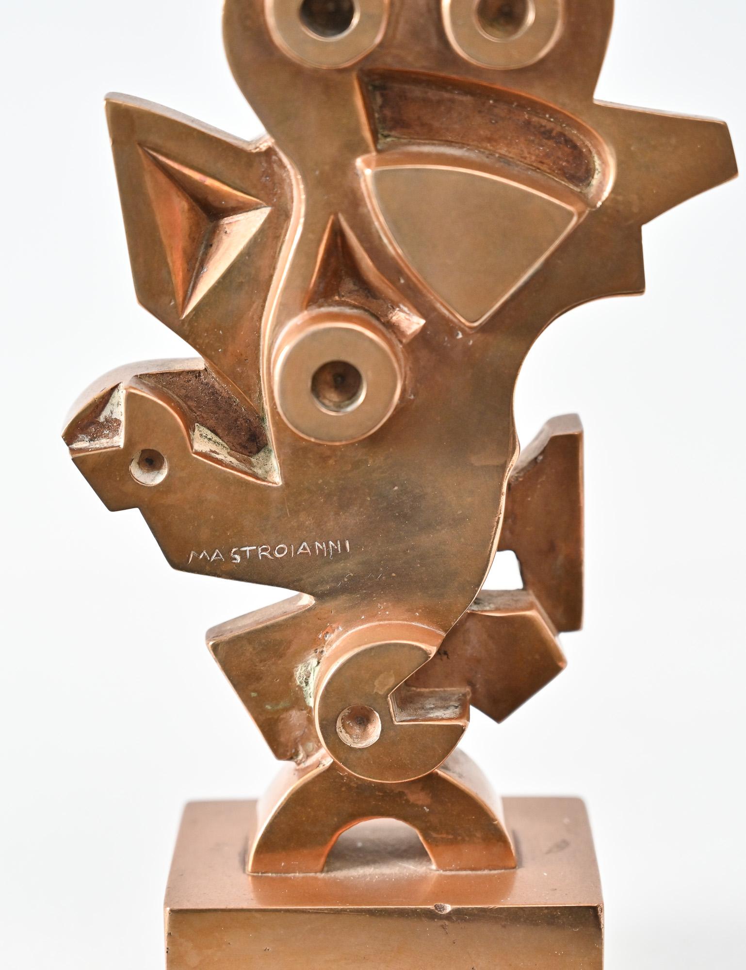 cast bronze abstract form 2 by Umberto Mastroianni For Sale 1