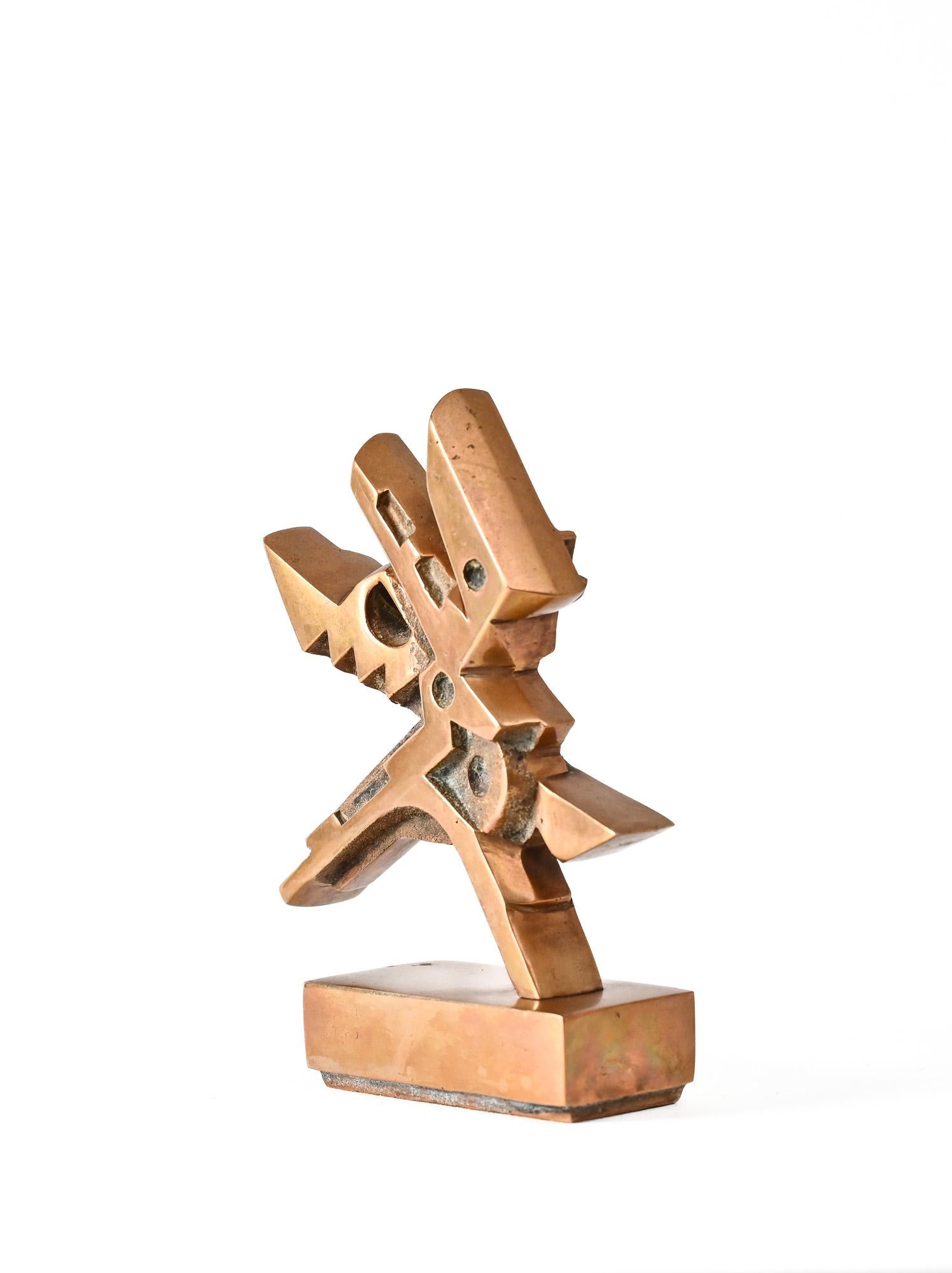 Futurist cast bronze abstract form 3 by Umberto Mastroianni