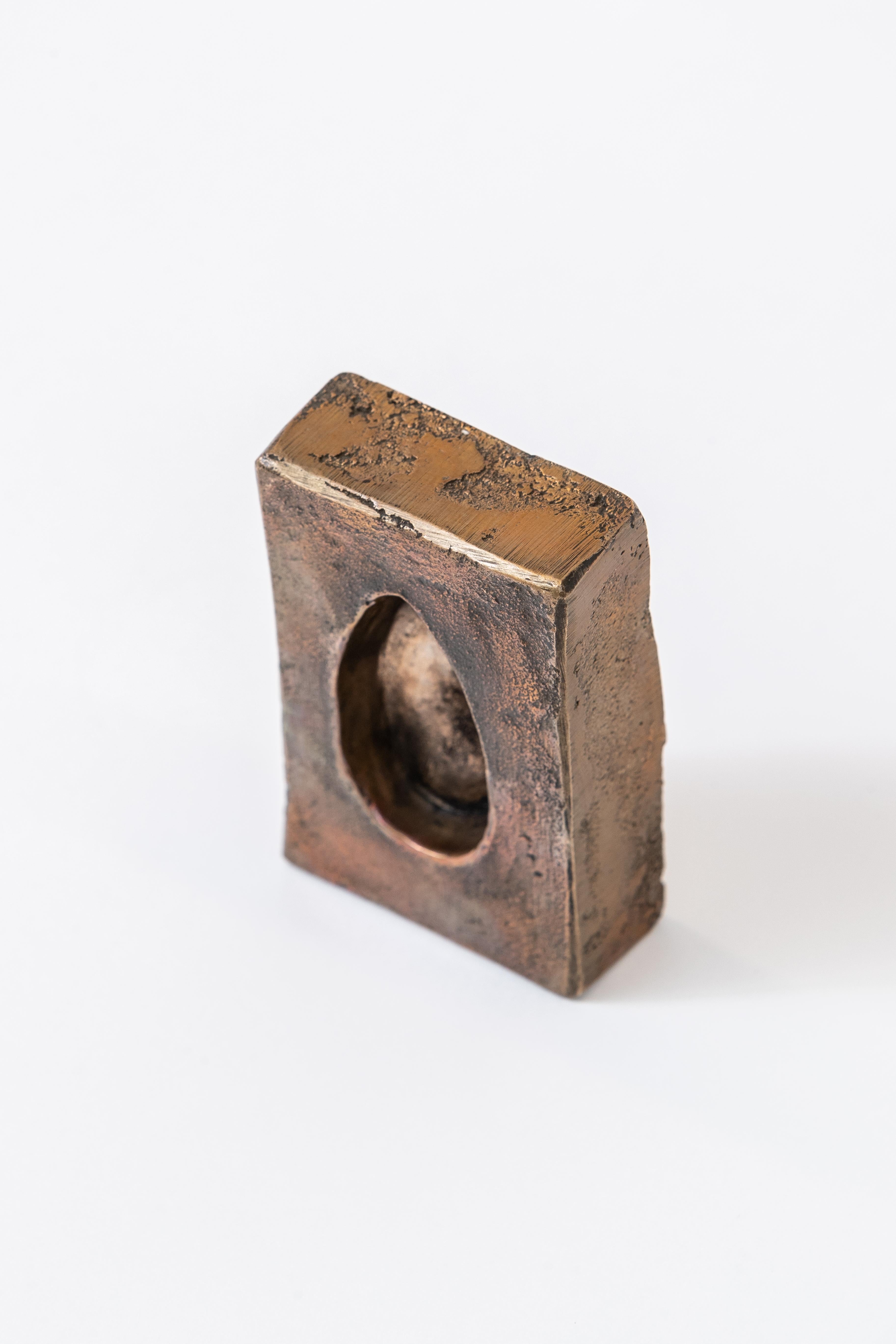 Mid-20th Century Cast Bronze Abstract Paperweight, France 1960's