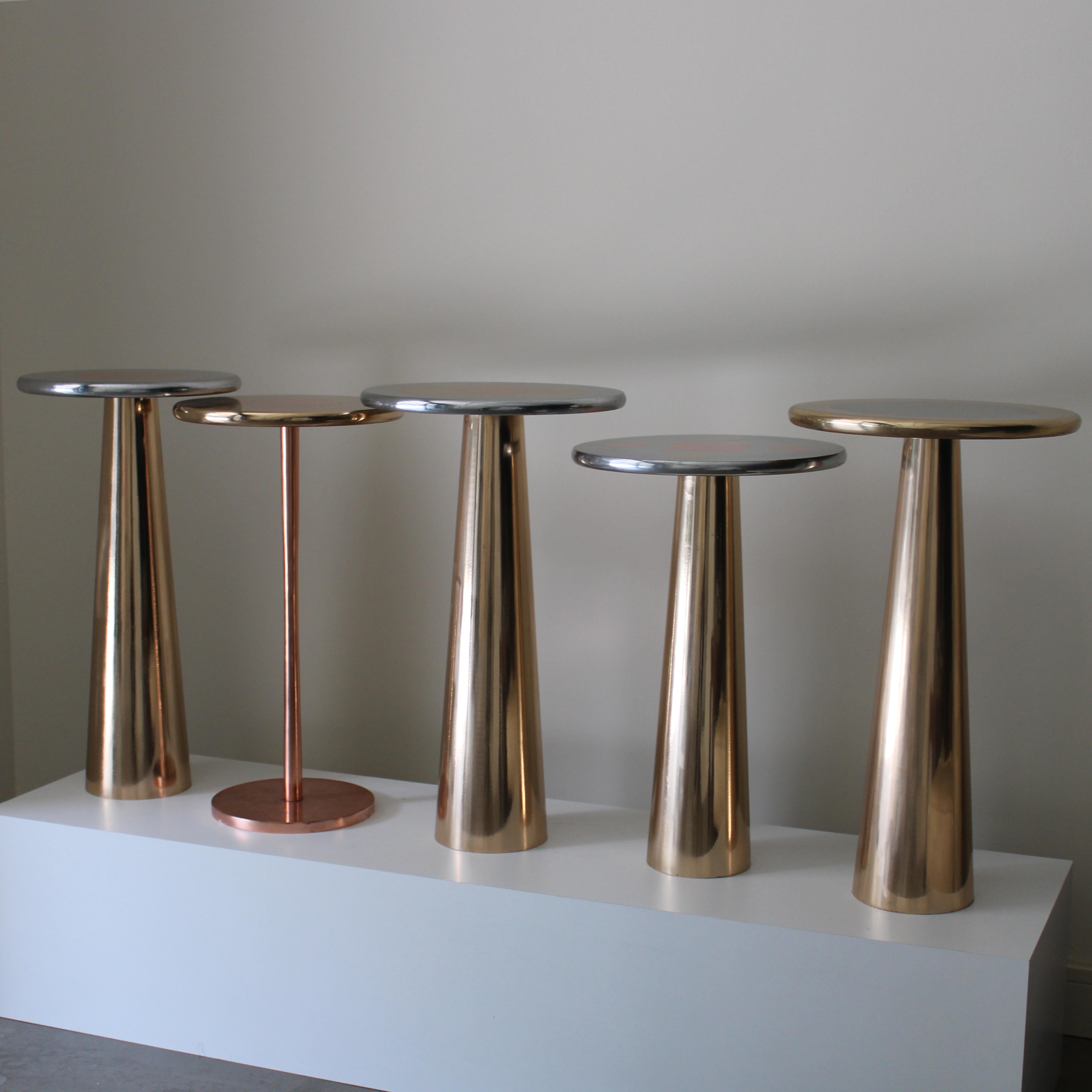 Cast Bronze, Aluminum and Copper Lega Side Table by Studio Sunt For Sale 6