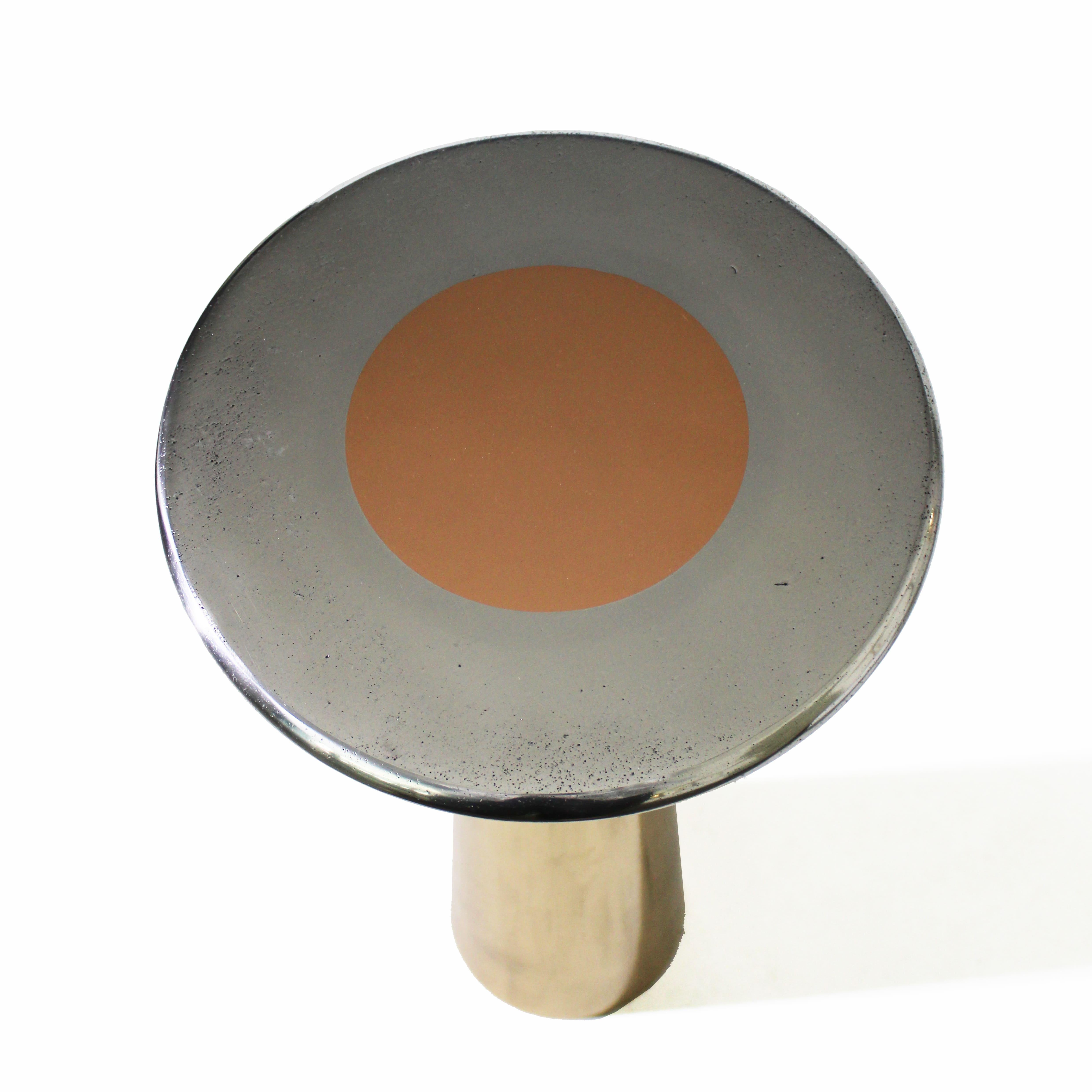 Cast Bronze, Aluminum and Copper Lega Side Table by Studio Sunt For Sale 2