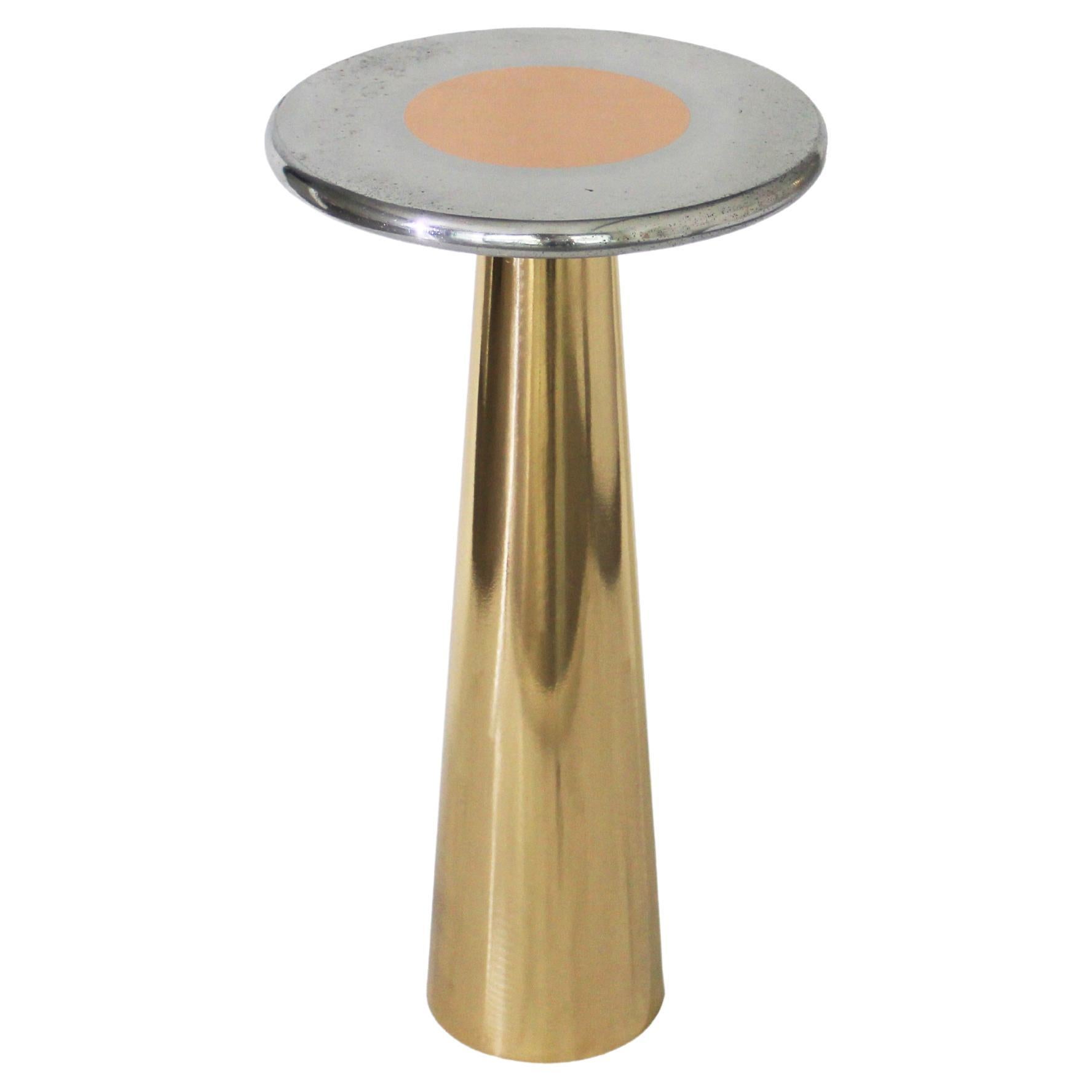 Table d'appoint Lega en bronze moulé, aluminium et cuivre de Studio Sunt