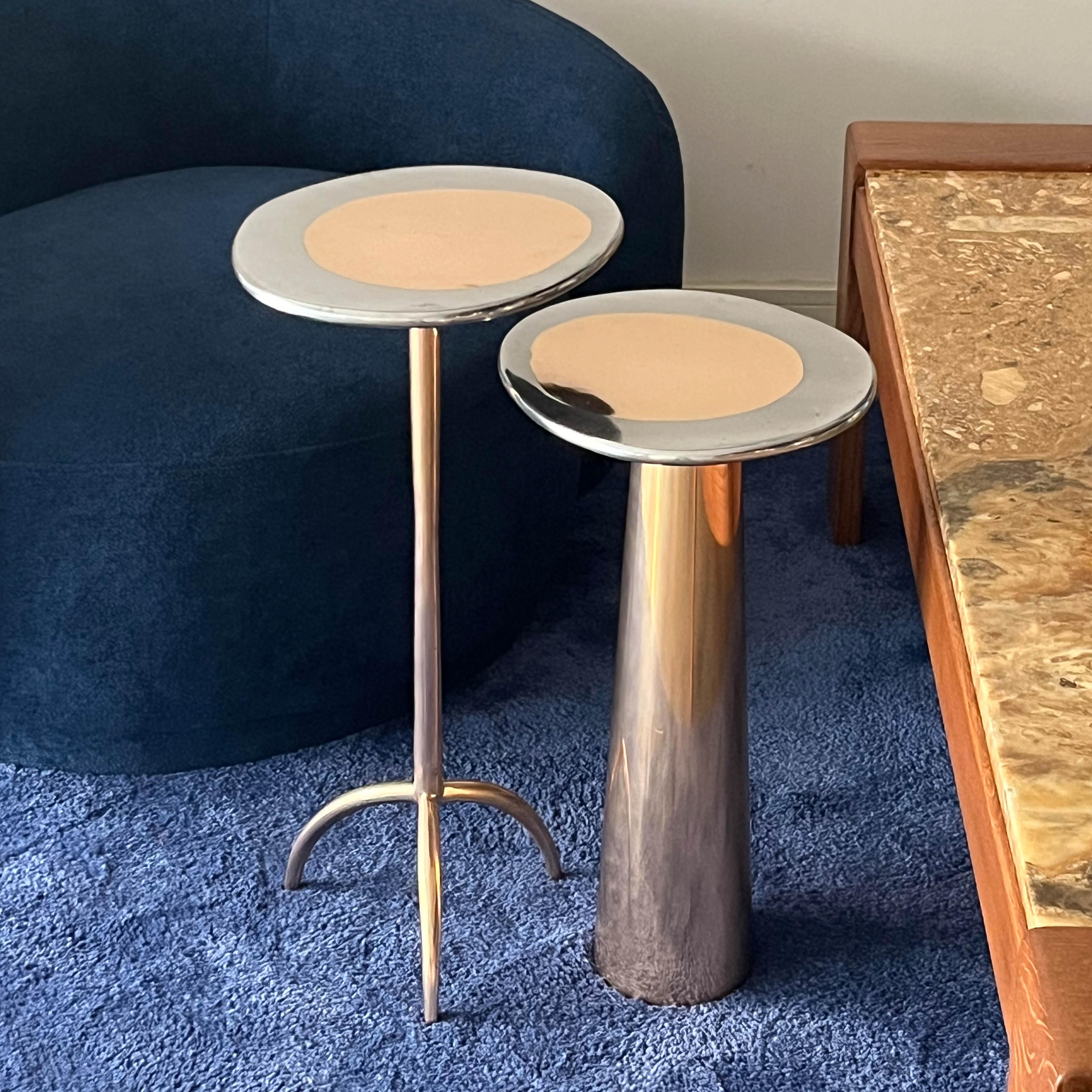 Cast Bronze & Aluminum Cone Side Table by Studio Sunt For Sale 5