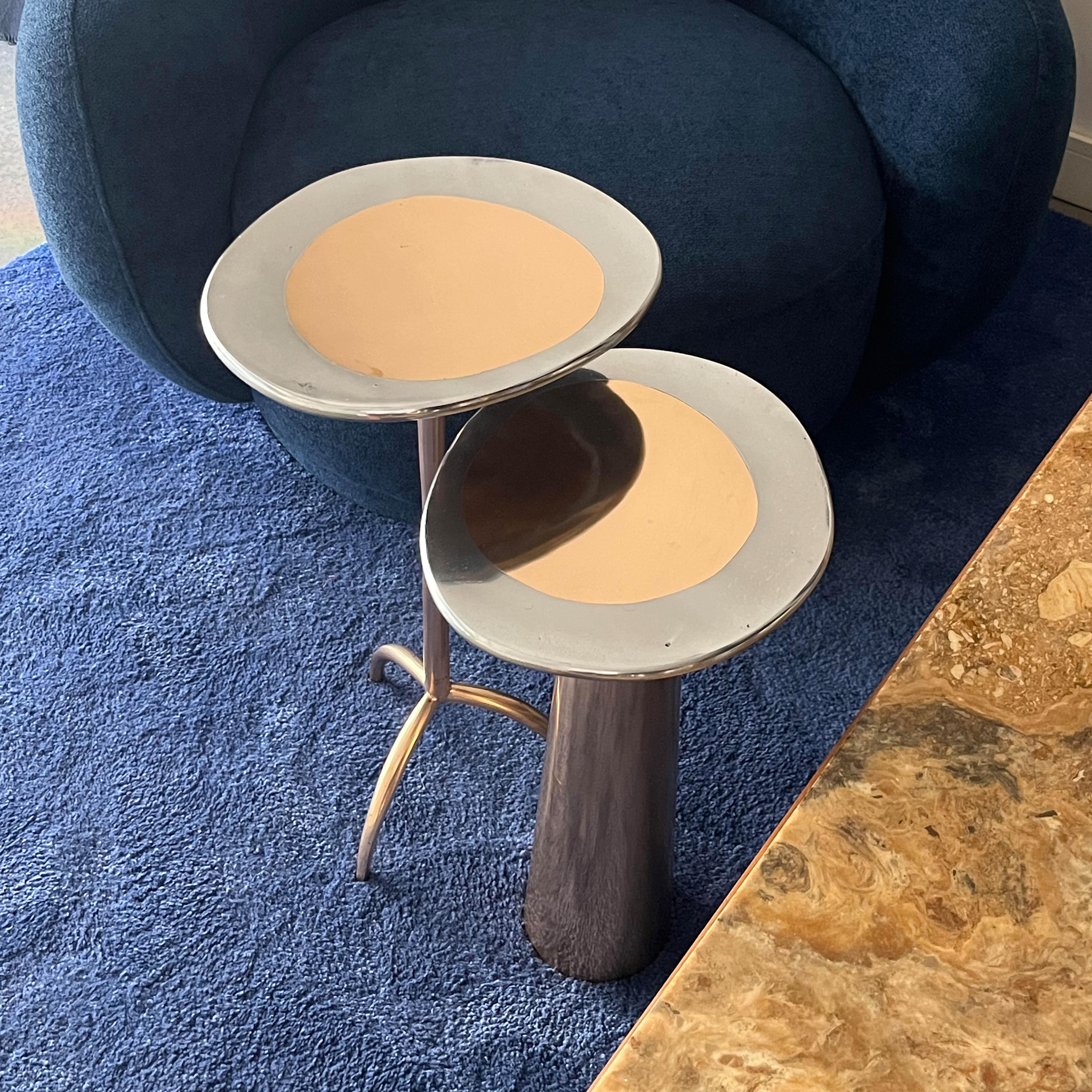 Cast Bronze & Aluminum Cone Side Table by Studio Sunt For Sale 6